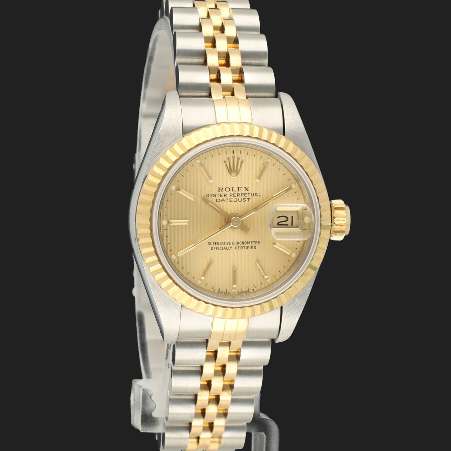 Rolex Lady-Datejust 69173 (1992) - Champagne dial 26 mm Gold/Steel case (4/8)