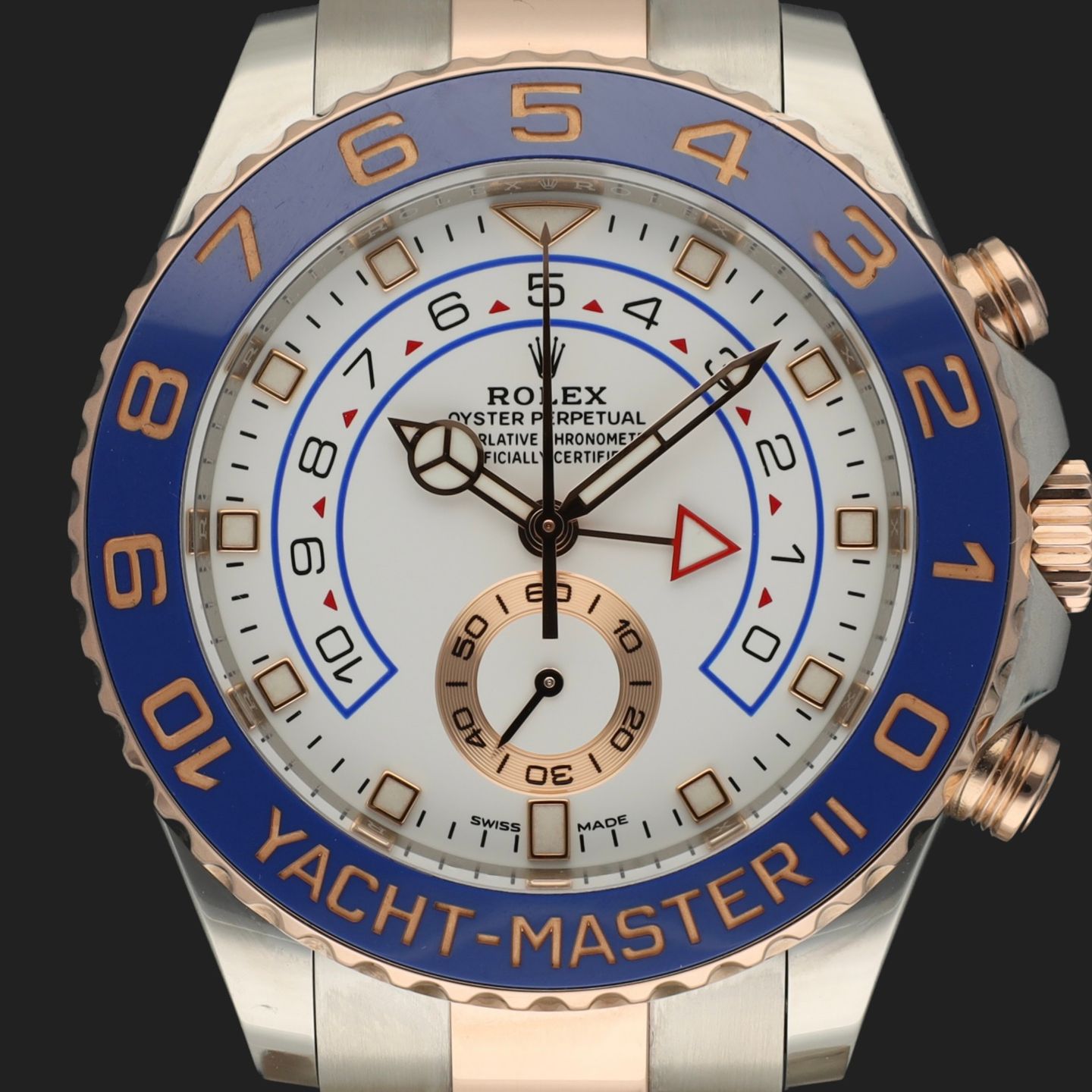 Rolex Yacht-Master II 116681 (2021) - Wit wijzerplaat 44mm Goud/Staal (2/8)