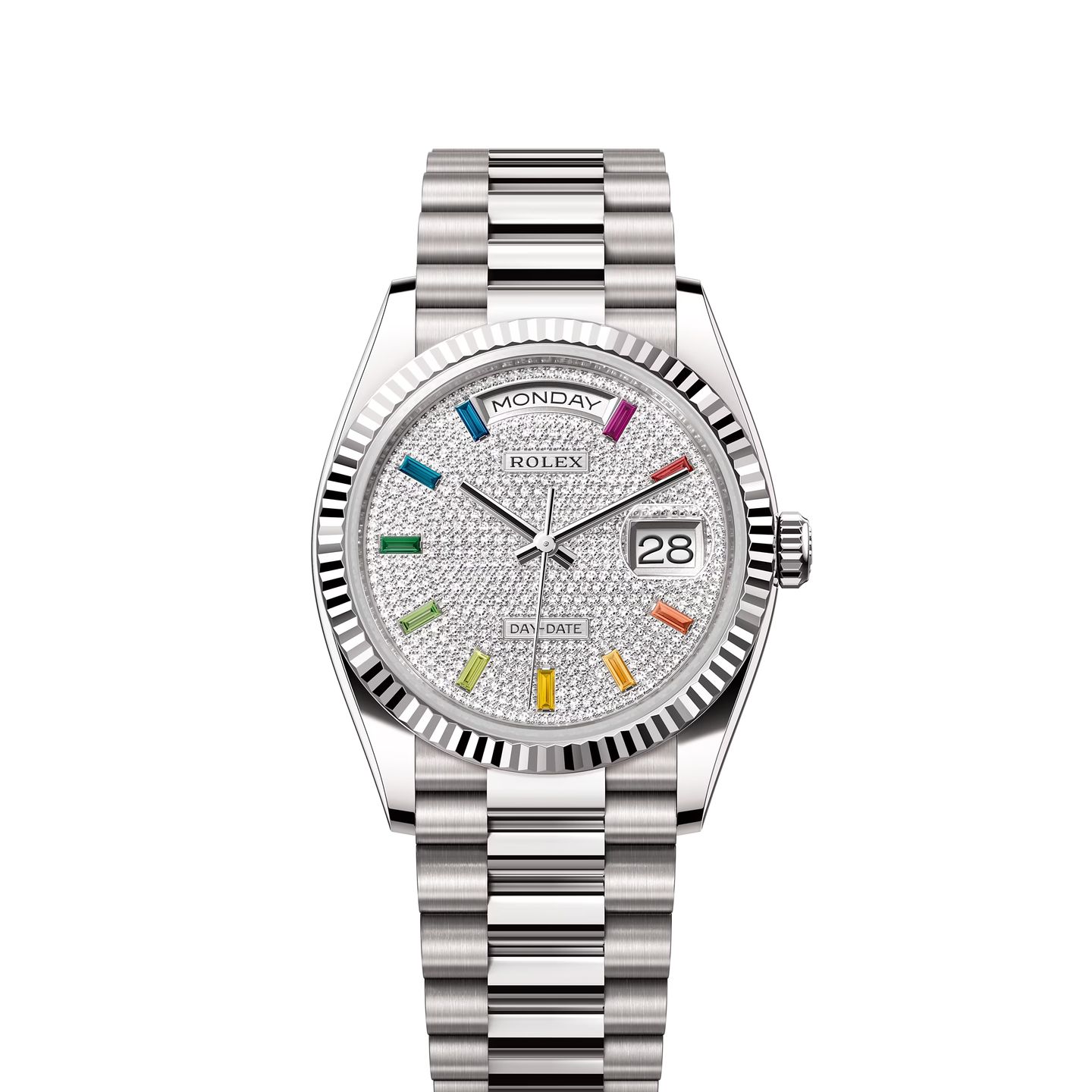 Rolex Day-Date 36 128239 (2024) - Diamant wijzerplaat 36mm Witgoud (1/1)