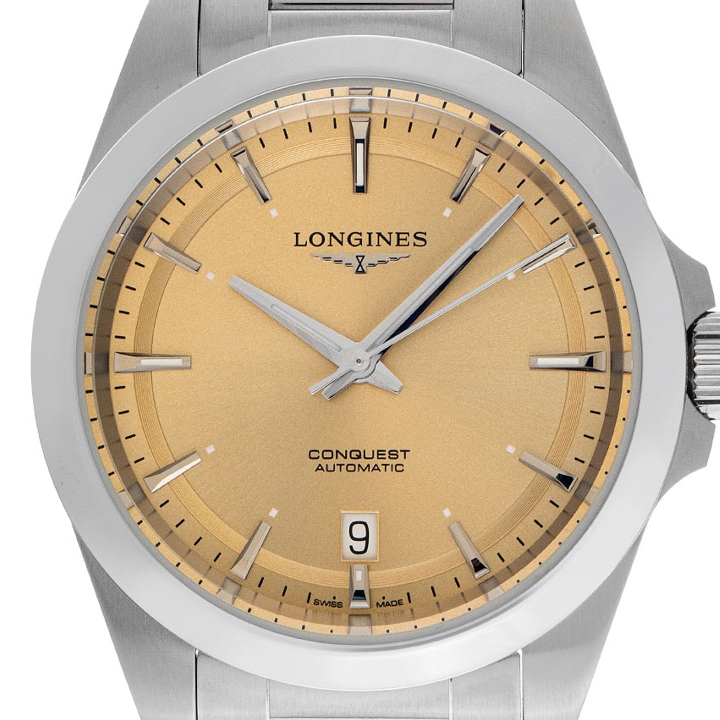 Longines Conquest L3.720.4.62.6 (2025) - Champagne wijzerplaat 38mm Staal (1/7)