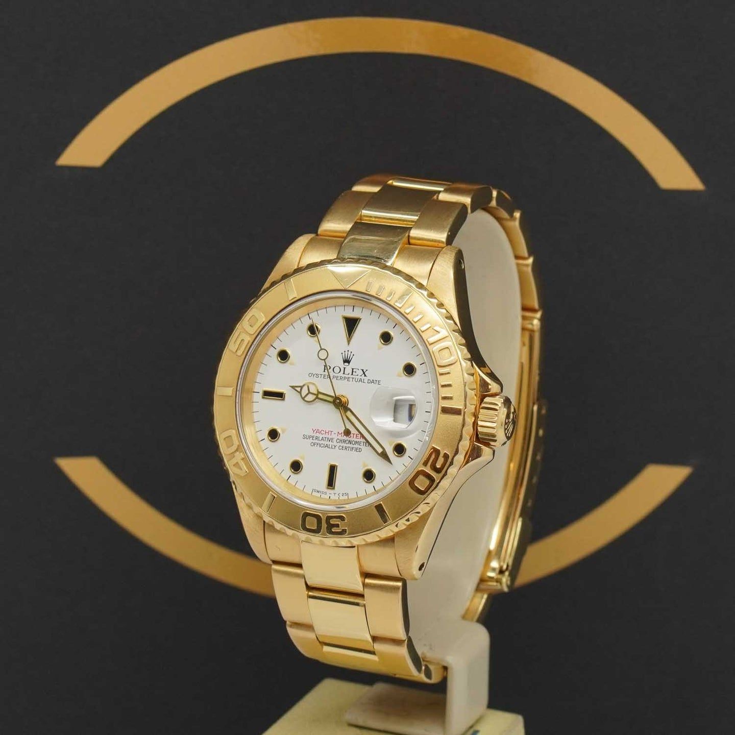 Rolex Yacht-Master 40 16628 (1991) - White dial 40 mm Yellow Gold case (2/7)