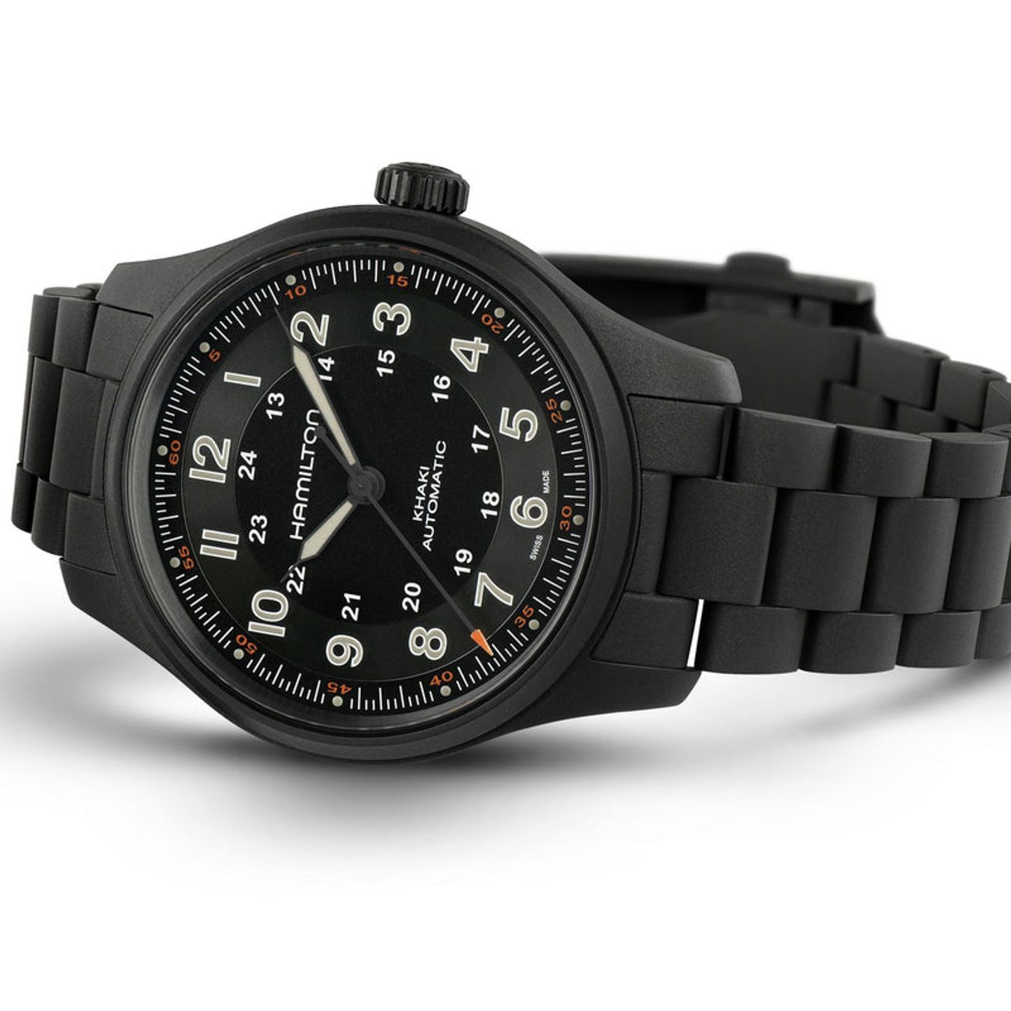 Hamilton Khaki Field H70665130 (2026) - Zwart wijzerplaat 42mm Titanium (5/6)