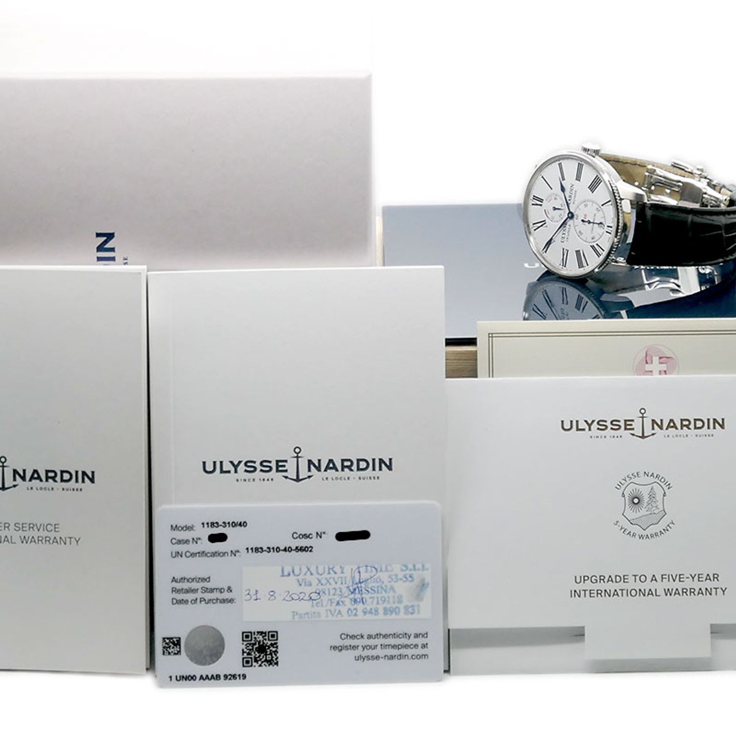 Ulysse Nardin Marine Torpilleur 1183-310/40 (2020) - Silver dial 42 mm Steel case (7/7)
