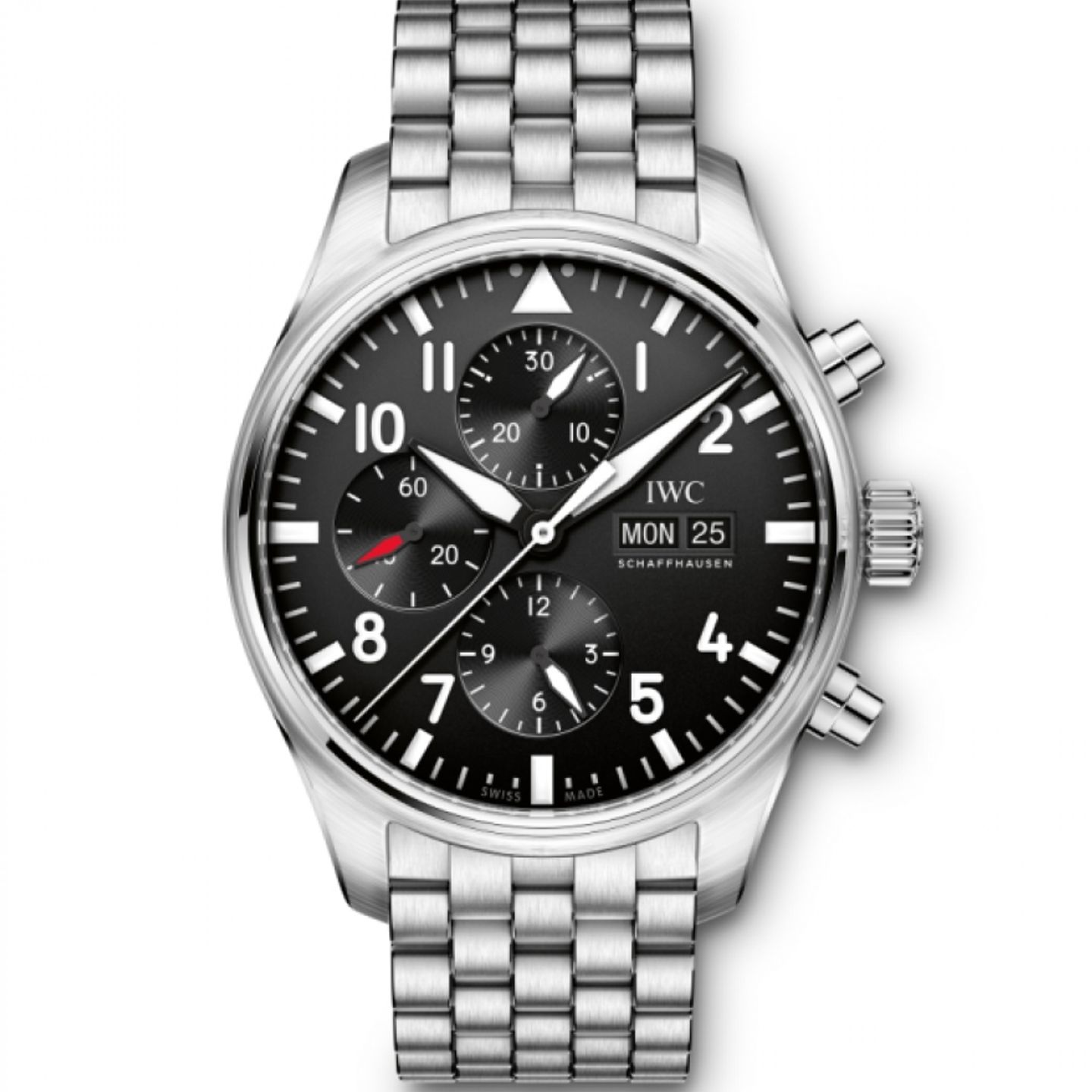 IWC Pilot Chronograph IW377710 (2022) - Zwart wijzerplaat 43mm Staal (1/1)