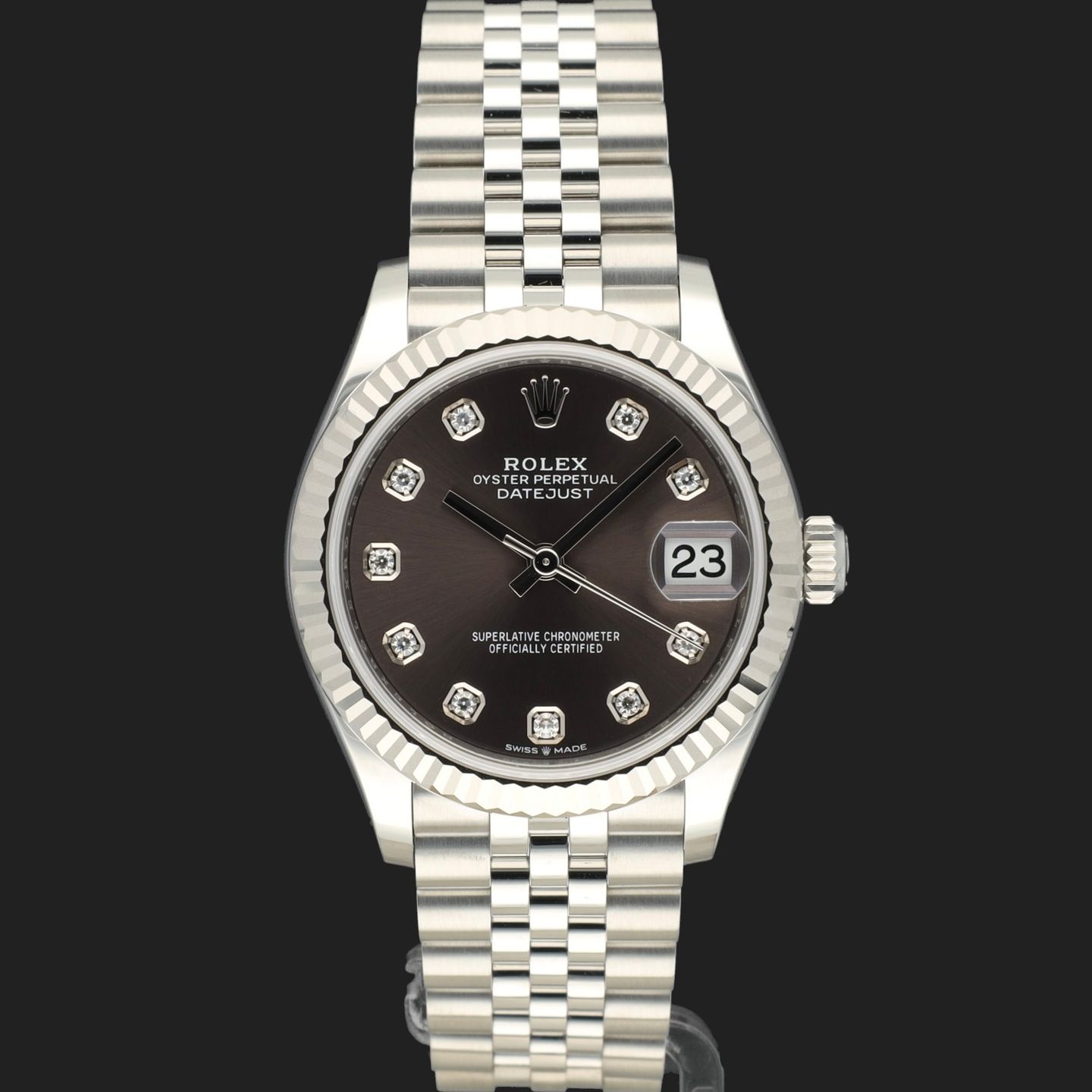 Rolex Datejust 31 278274 (2024) - Grey dial 31 mm Steel case (3/8)