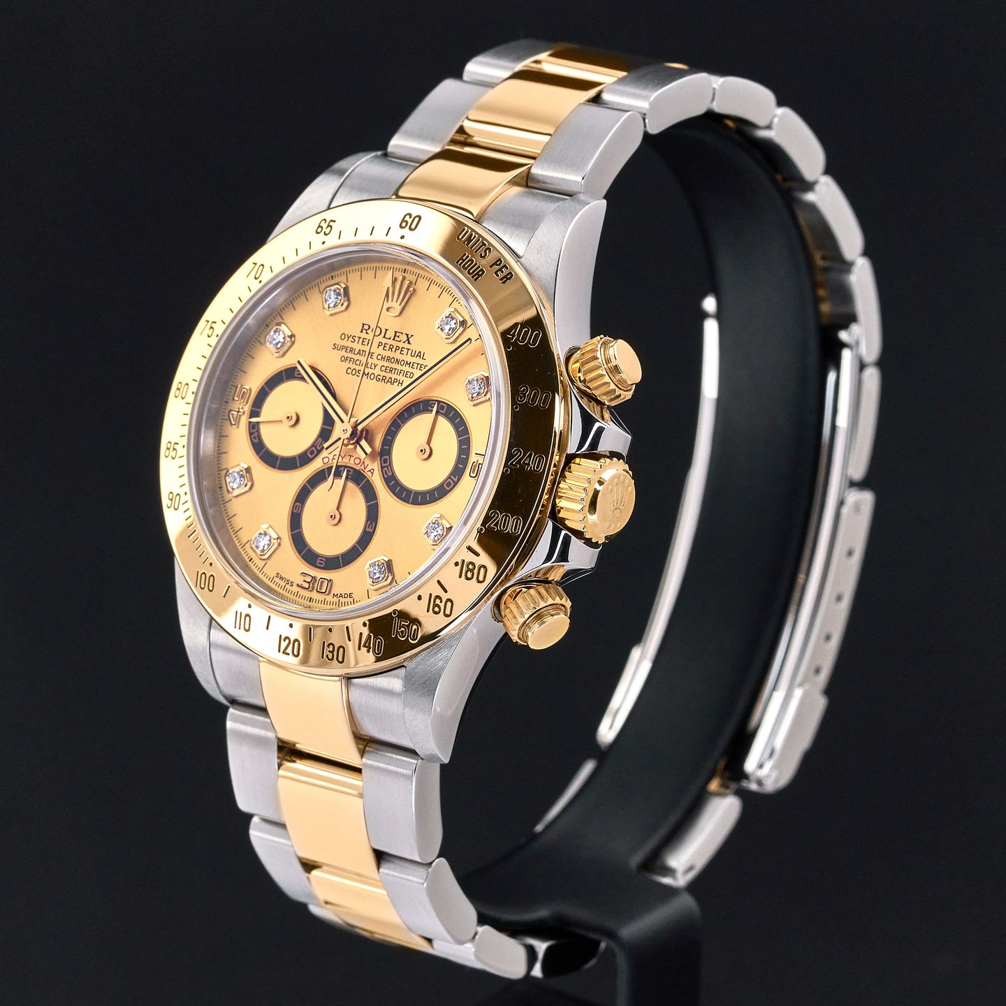 Rolex Daytona 16523 (1999) - Champagne wijzerplaat 40mm Goud/Staal (4/8)