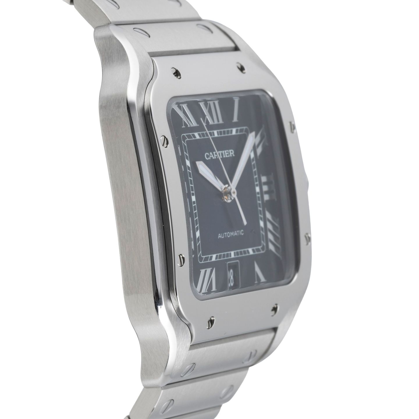 Cartier Santos WSSA0013 (Unknown (random serial)) - Blue dial 40 mm Steel case (7/8)