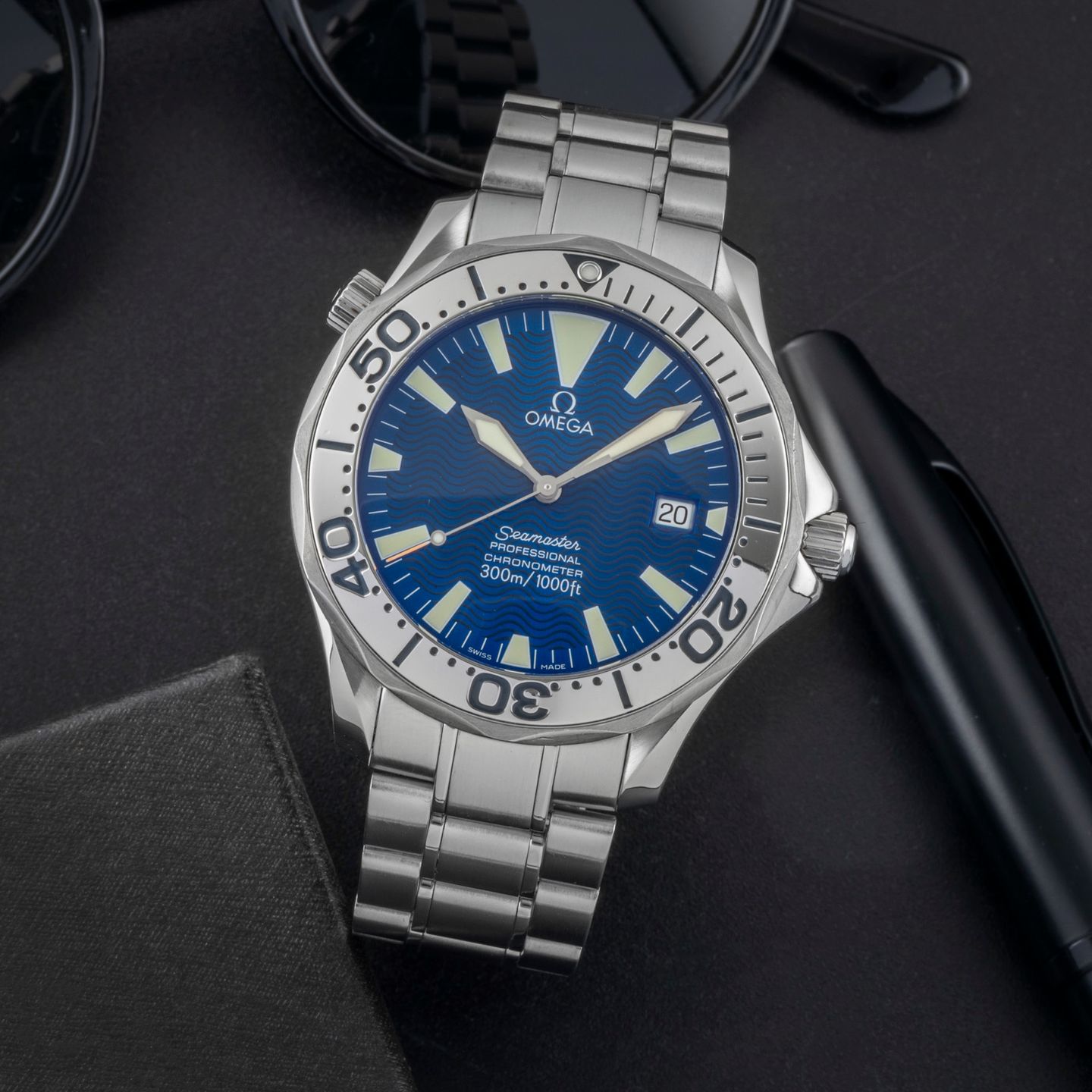 Omega Seamaster Diver 300 M 2255.80.00 (2013) - Blue dial 41 mm Steel case (1/8)