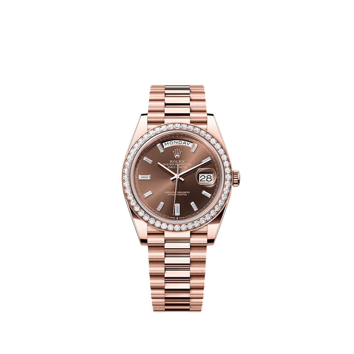 Rolex Day-Date 40 228345RBR (2025) - Bruin wijzerplaat 40mm Roségoud (1/1)
