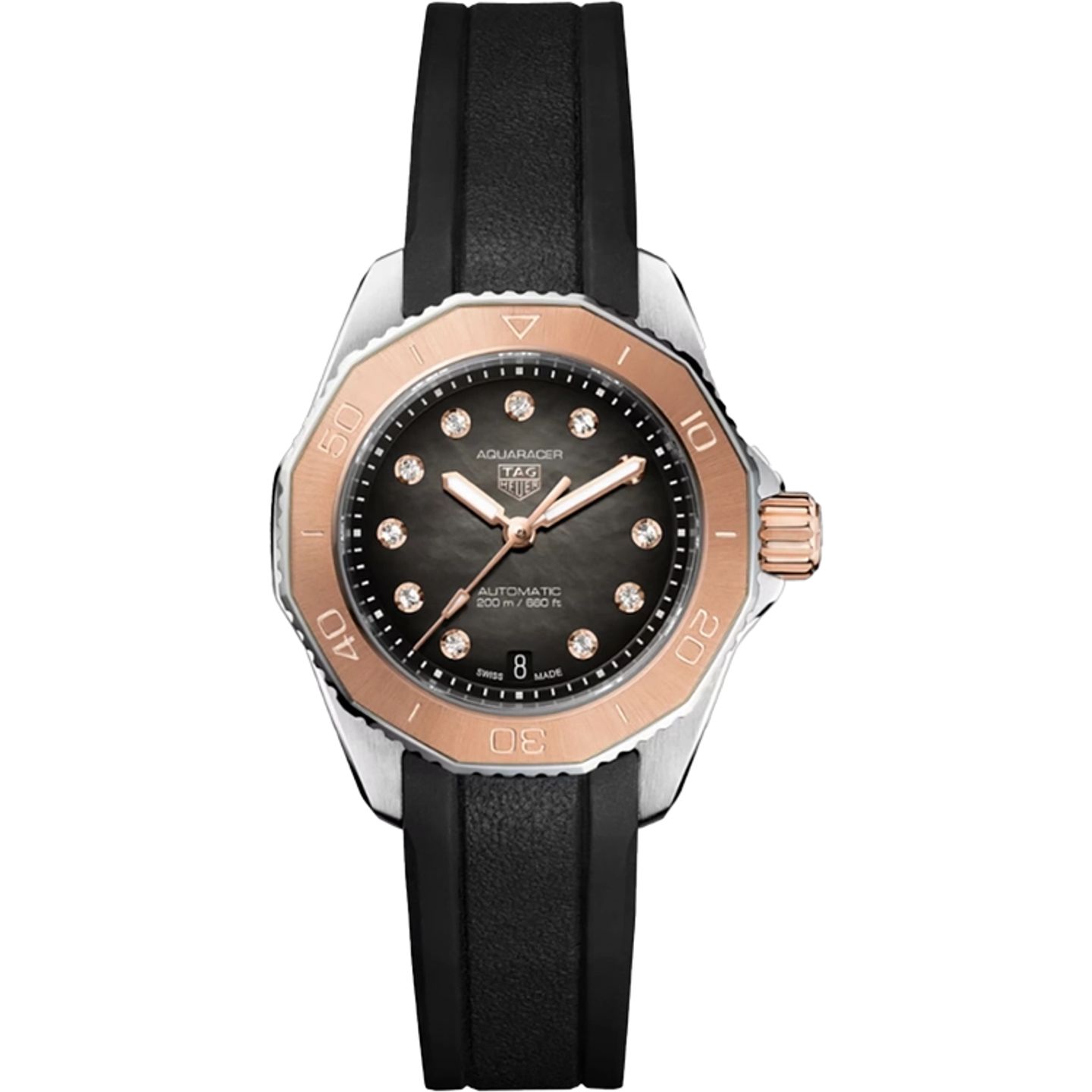 TAG Heuer Aquaracer Lady WBP2451.FT6200 (2025) - Zwart wijzerplaat 30mm Goud/Staal (1/1)