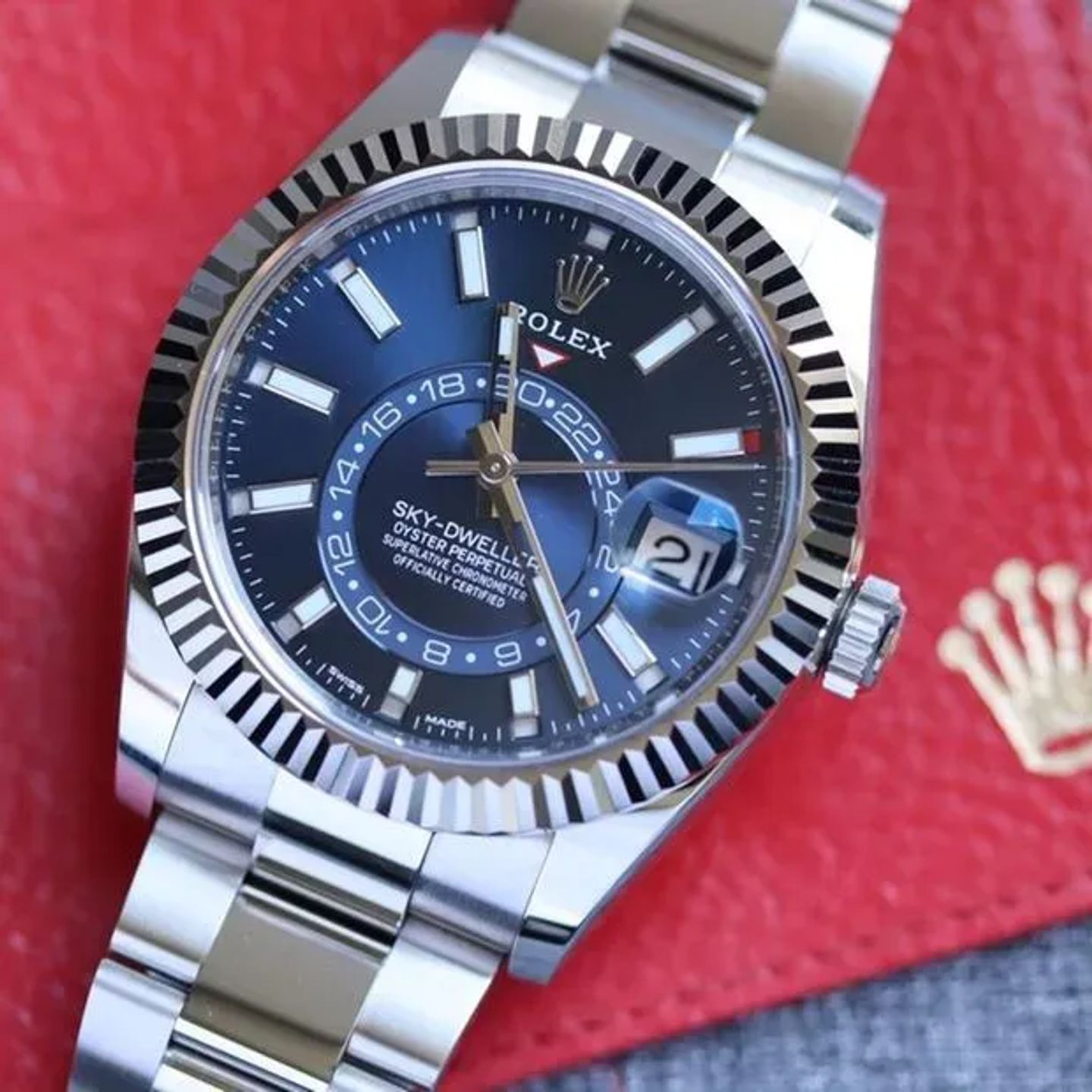 Rolex Sky-Dweller 326934 (2023) - Blauw wijzerplaat 42mm Staal (5/6)