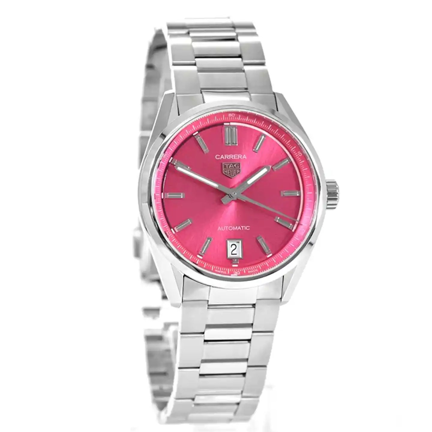 TAG Heuer Carrera Lady WBN2313.BA0001 (2025) - Roze wijzerplaat 36mm Staal (3/3)
