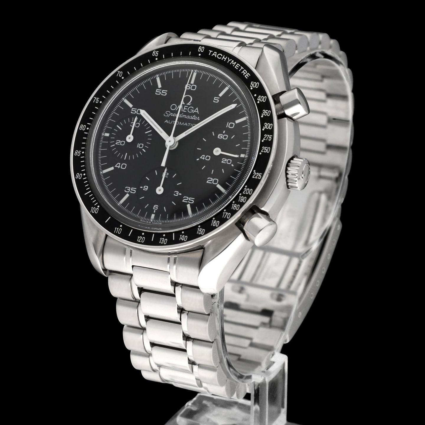 Omega Speedmaster Reduced 3510.50.00 (1998) - Black dial 39 mm Steel case (2/8)