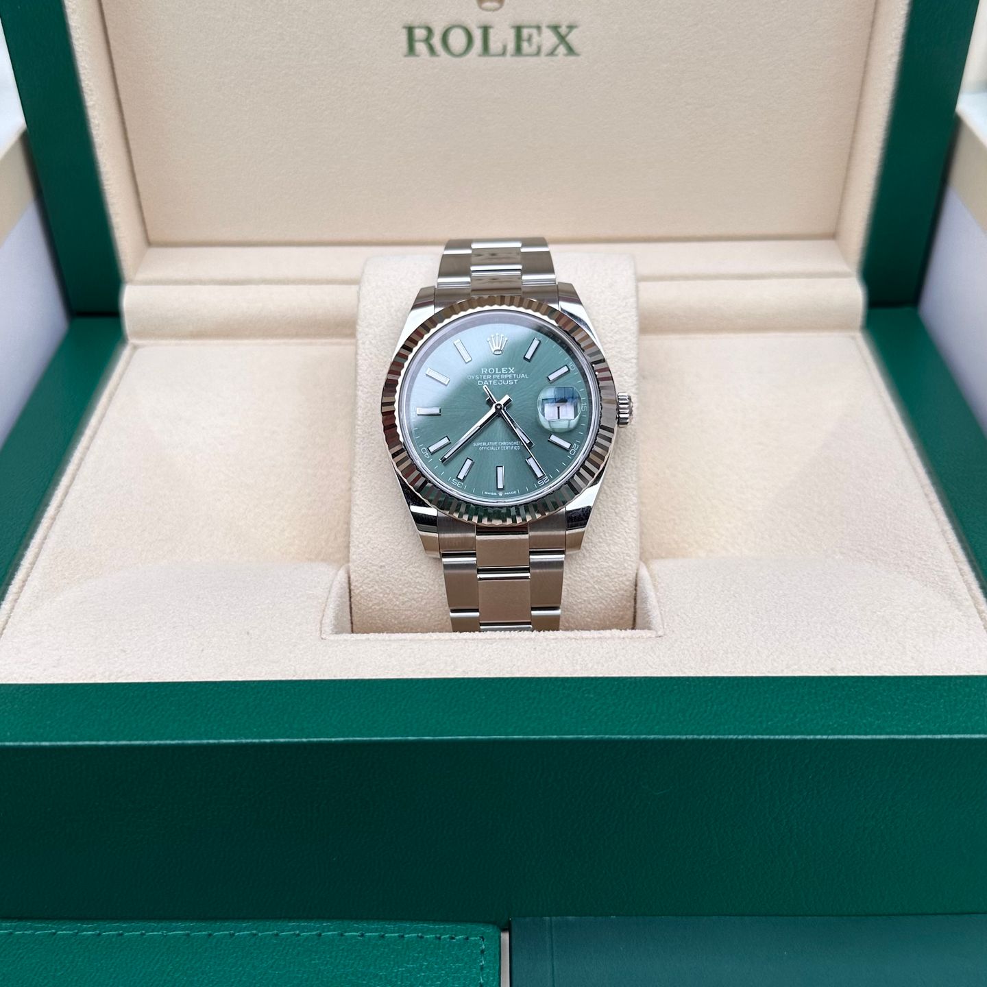 Rolex Datejust 41 126334 (2023) - Green dial 41 mm Steel case (6/8)