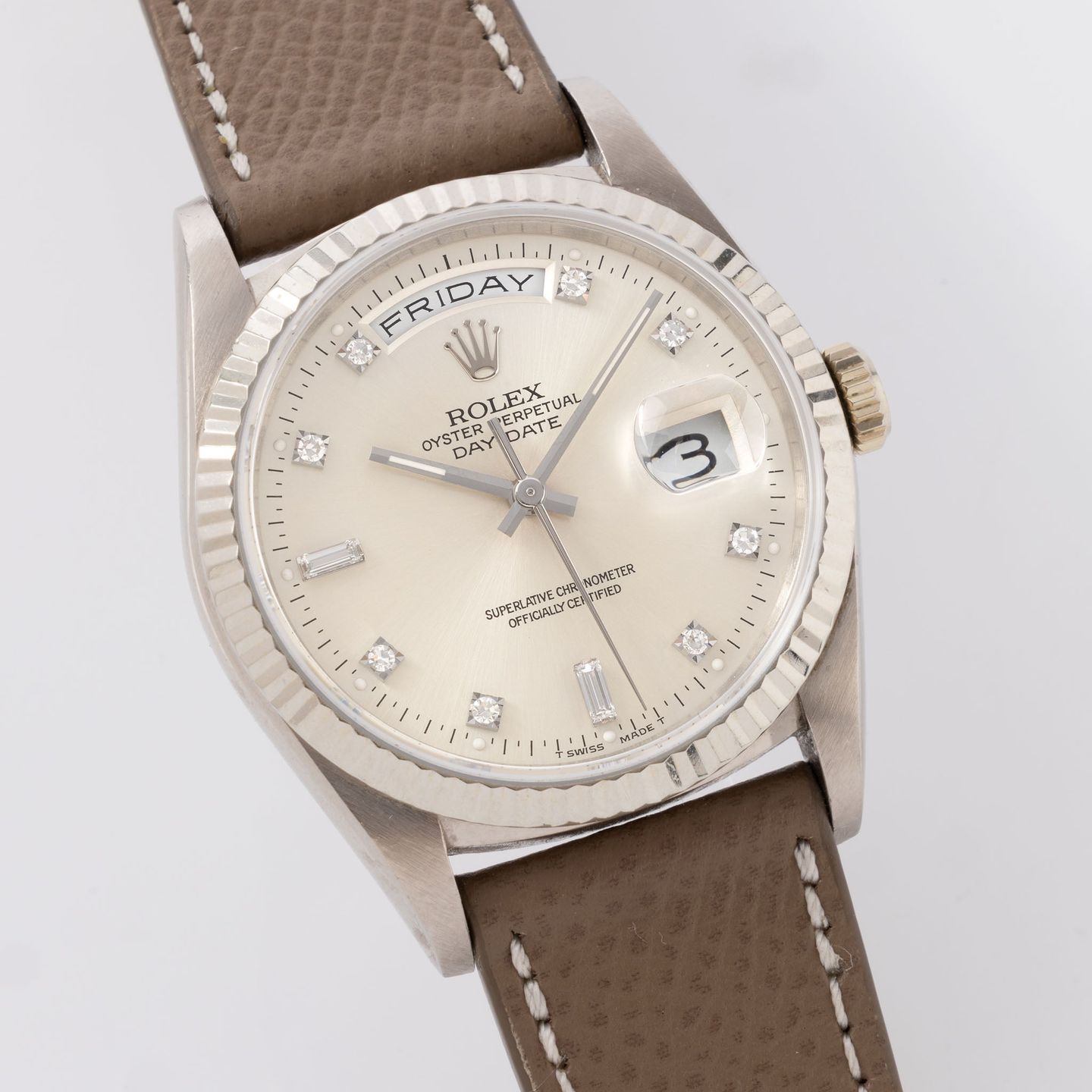 Rolex Day-Date 36 18239 (1989) - Zilver wijzerplaat 36mm Witgoud (4/8)