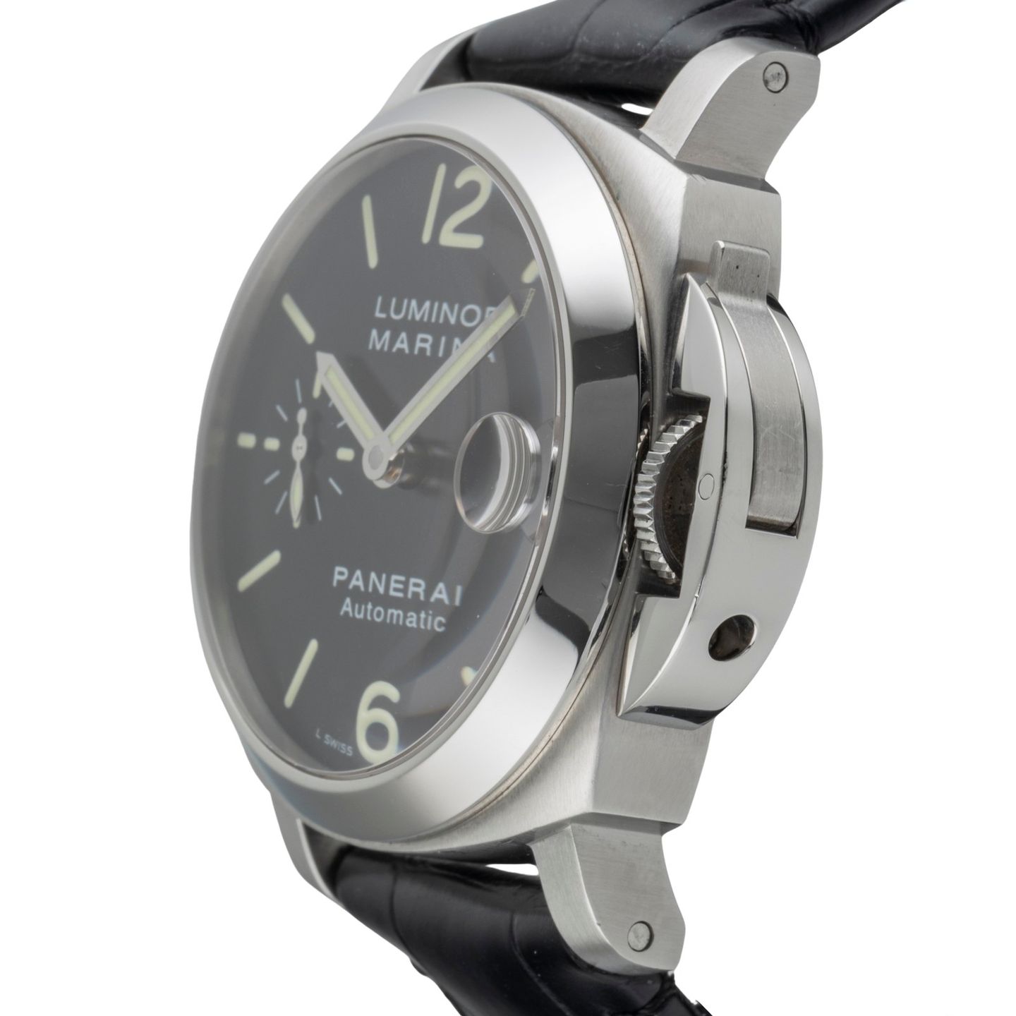 Panerai Luminor Marina Automatic PAM00048 (Unknown (random serial)) - Black dial 40 mm Steel case (6/8)