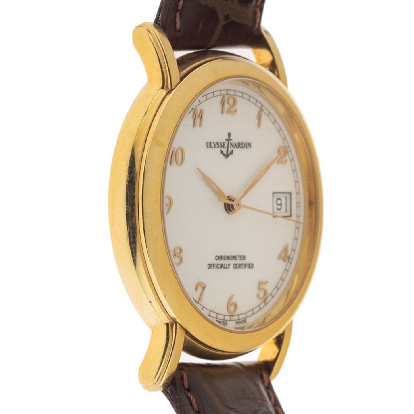 Ulysse Nardin San Marco 131-77 (1990) - Blauw wijzerplaat 38mm Geelgoud (5/8)