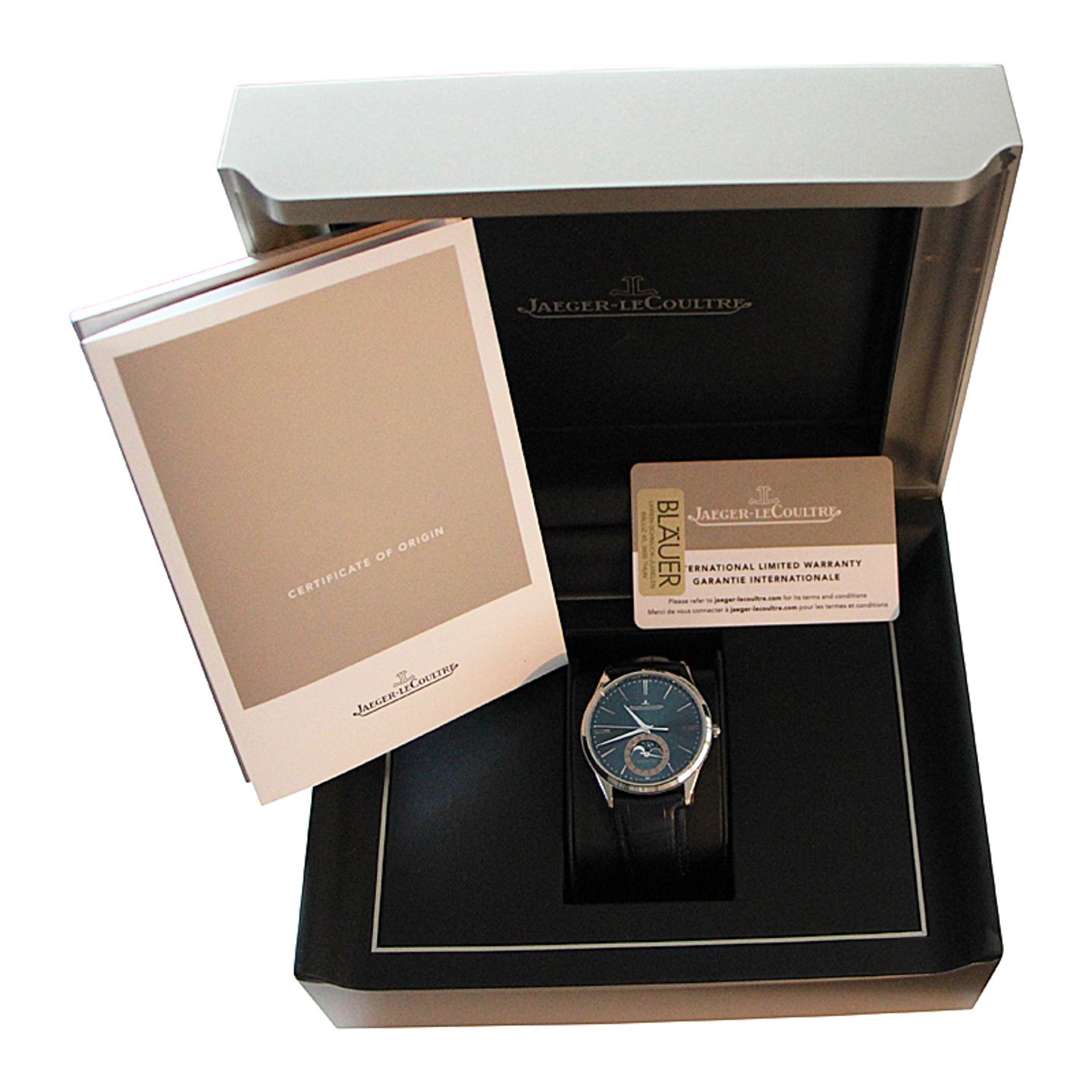 Jaeger-LeCoultre Master Ultra Thin Moon Q13635E1 (2021) - Blue dial 39 mm White Gold case (8/8)