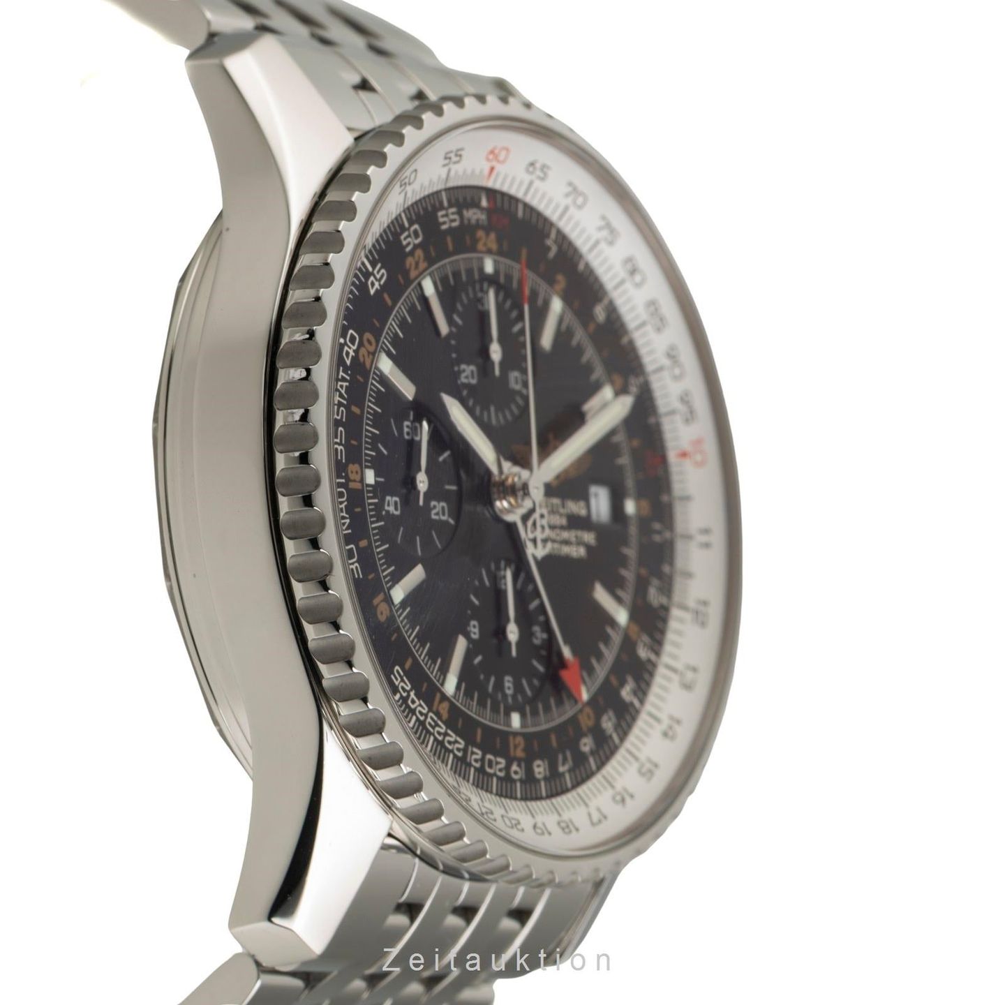 Breitling Navitimer World A24322 (Onbekend (willekeurig serienummer)) - Zwart wijzerplaat 46mm Staal (6/8)