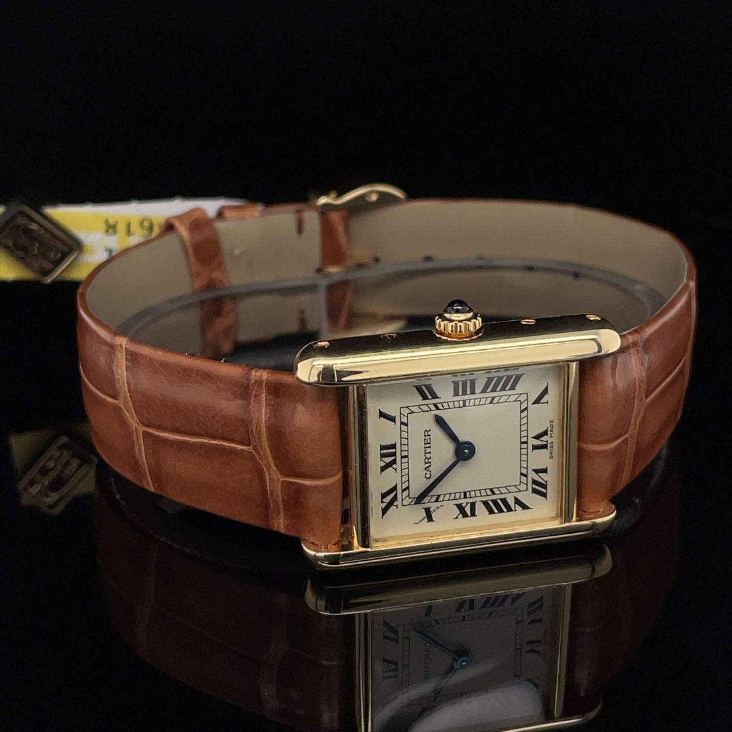 Cartier Tank Louis Cartier 11511 (Onbekend (willekeurig serienummer)) - Champagne wijzerplaat 20mm Geelgoud (8/8)