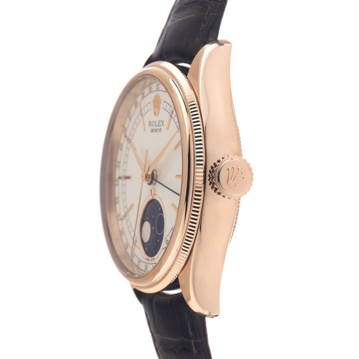 Rolex Cellini Moonphase 50535 (2022) - White dial 39 mm Rose Gold case (4/7)