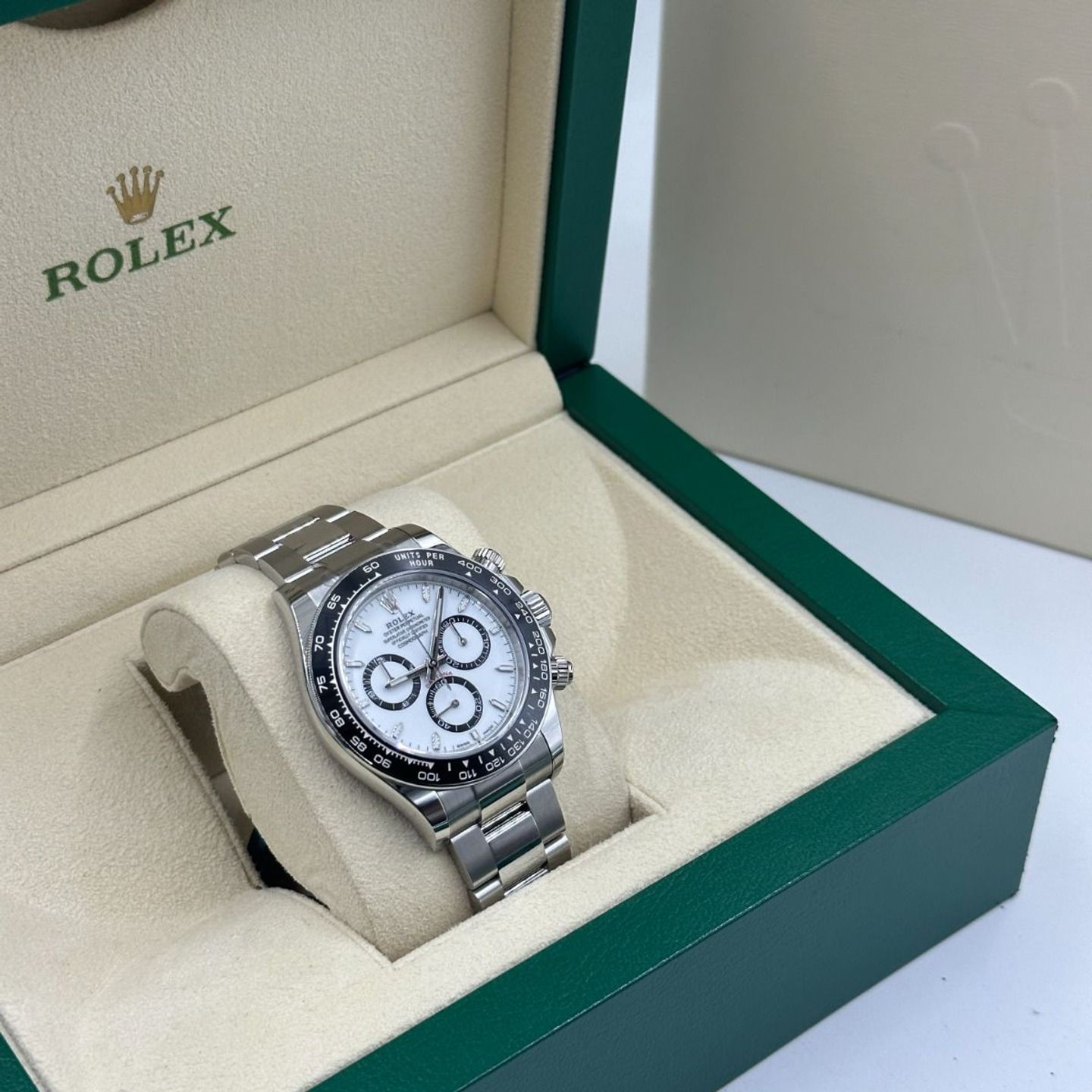 Rolex Daytona 126500LN (Unknown (random serial)) - White dial 40 mm Steel case (3/8)