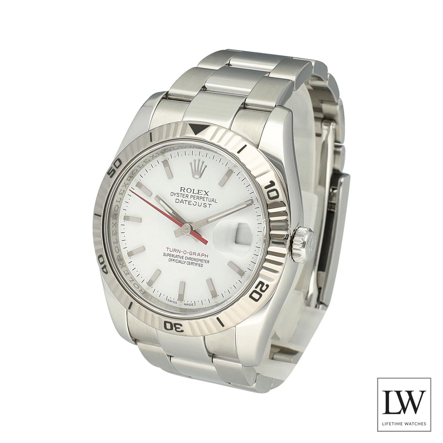 Rolex Datejust Turn-O-Graph 116264 (2007) - White dial 36 mm Steel case (5/8)
