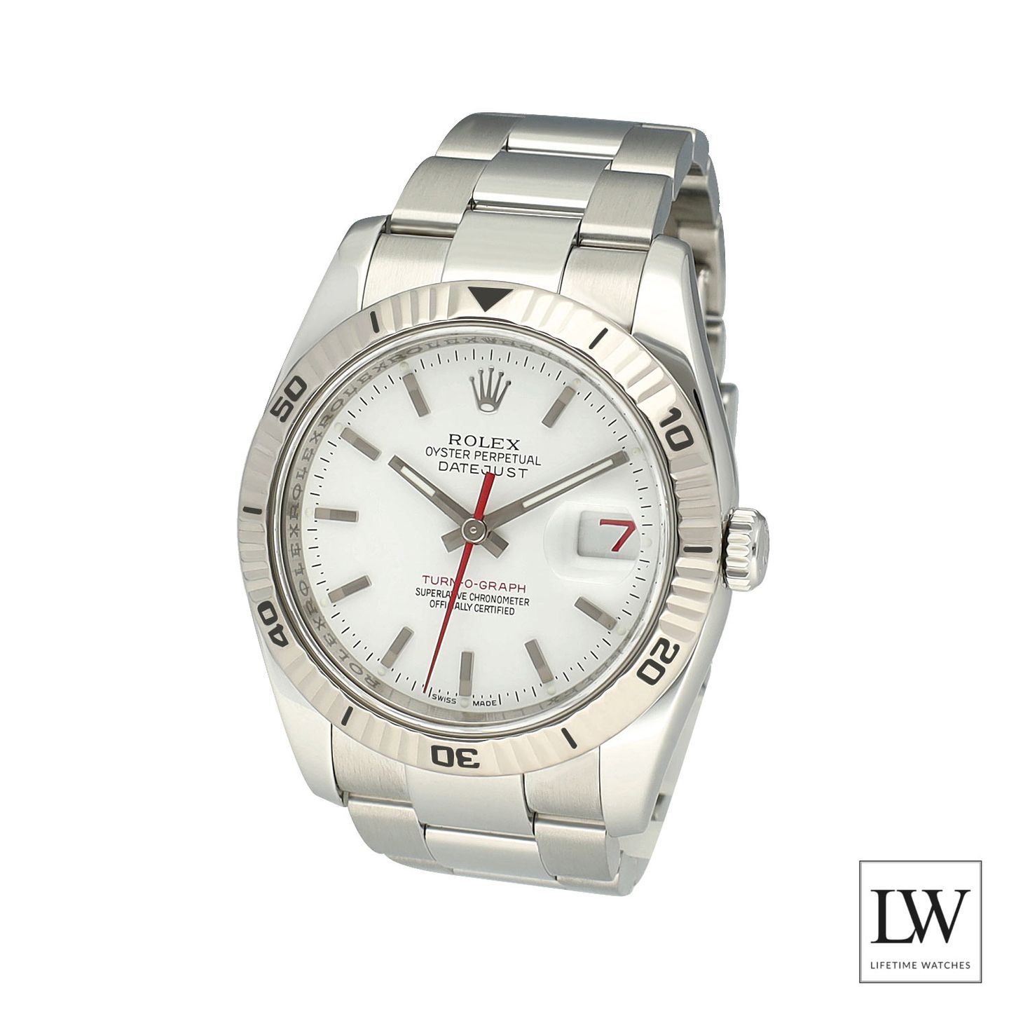 Rolex Datejust Turn-O-Graph 116264 (2007) - White dial 36 mm Steel case (4/8)