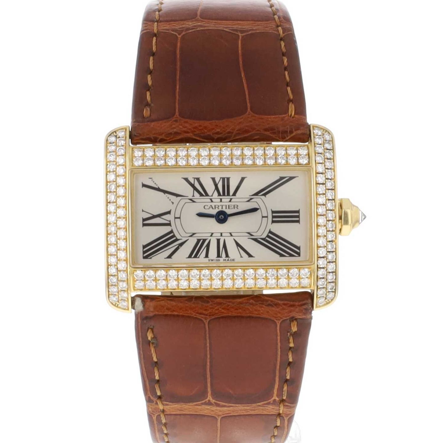Cartier Tank Divan 2601 (Onbekend (willekeurig serienummer)) - Wit wijzerplaat 32mm Geelgoud (1/3)