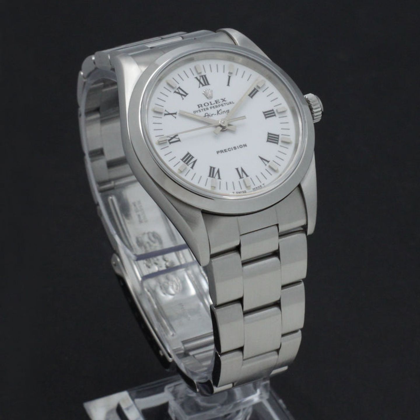 Rolex Air-King 14000 (1994) - Wit wijzerplaat 34mm Staal (4/7)