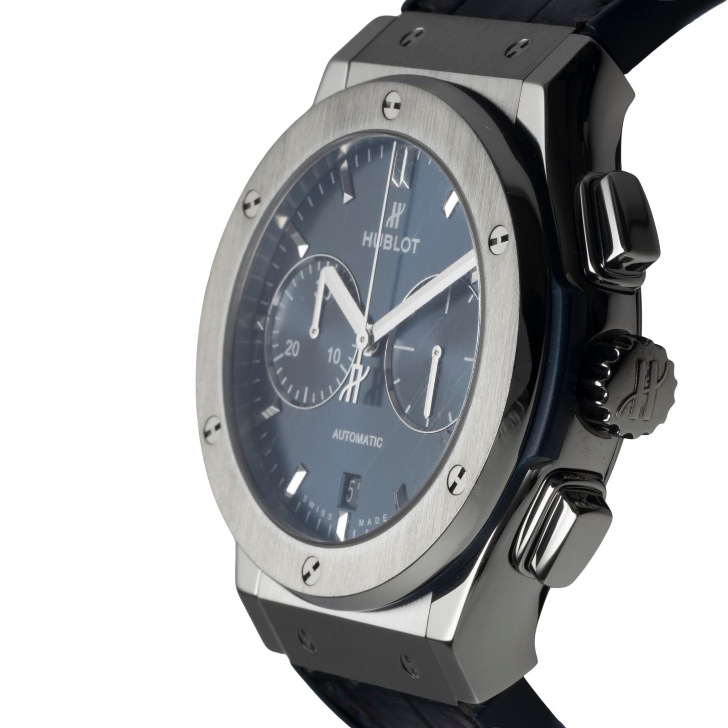 Hublot Classic Fusion Blue 521.nx.7170.lr (Unknown (random serial)) - Blue dial 45 mm Titanium case (6/8)