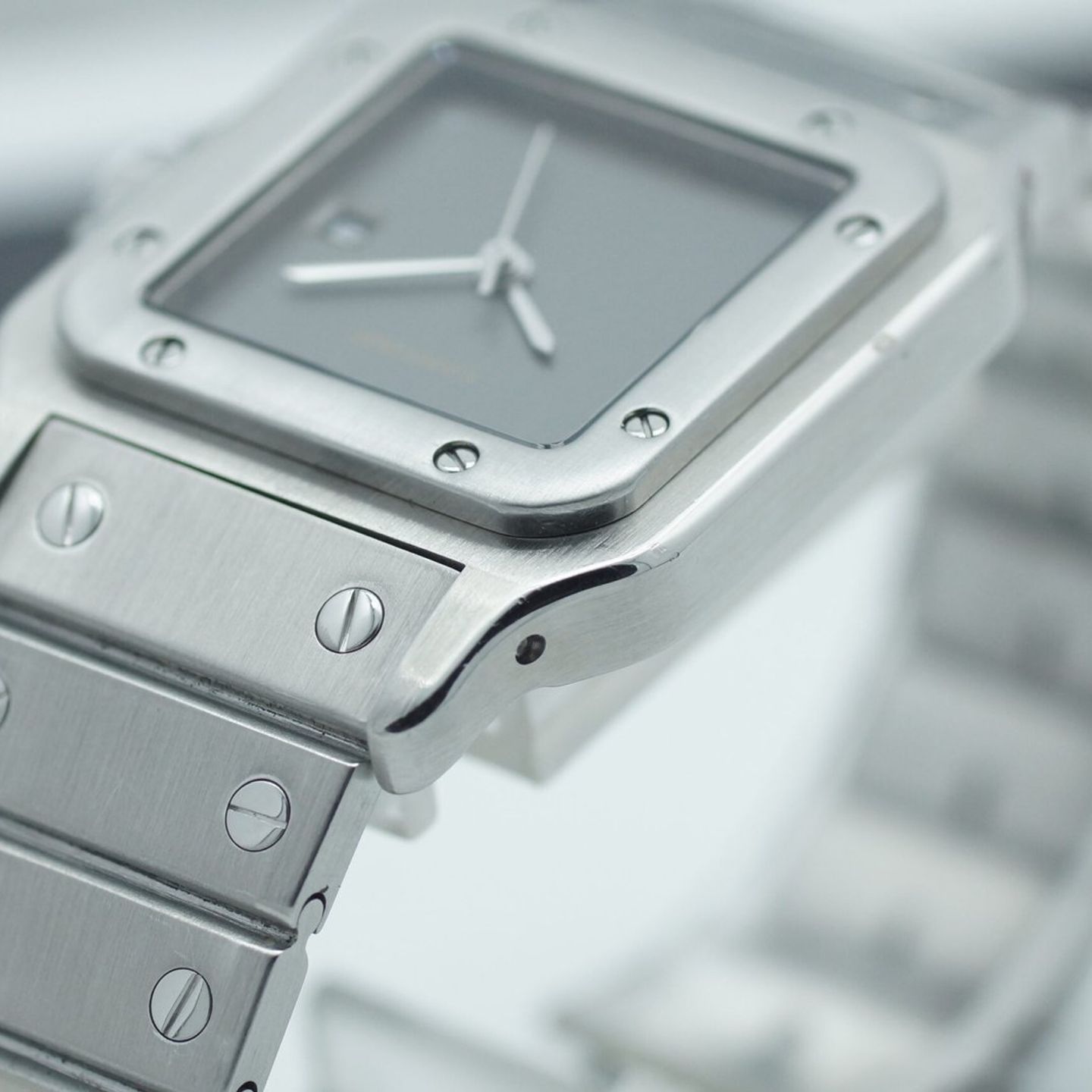 Cartier Santos 2960 (1990) - Wit wijzerplaat 29mm Staal (7/8)