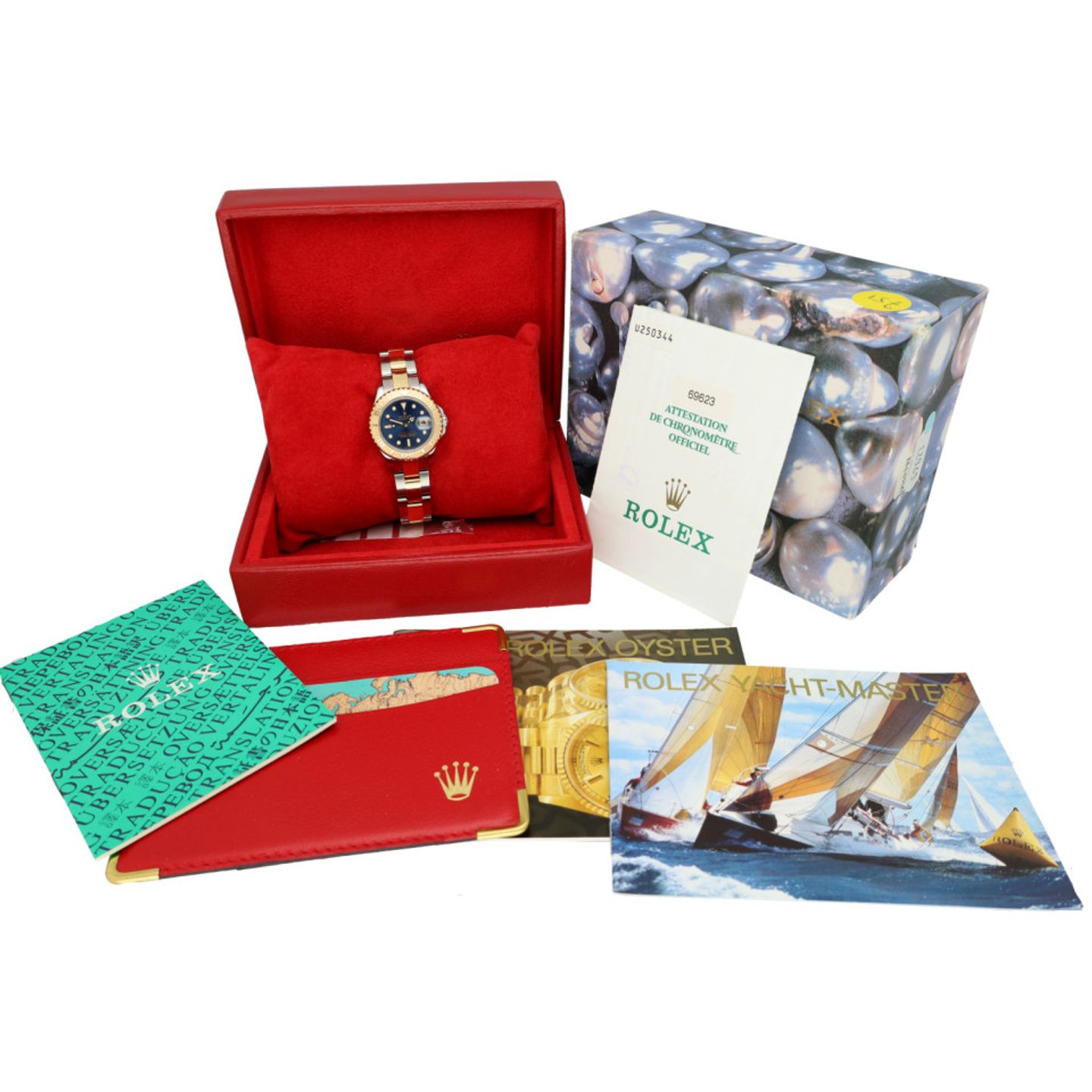 Rolex Yacht-Master 69623 (1998) - Blauw wijzerplaat 29mm Goud/Staal (14/14)