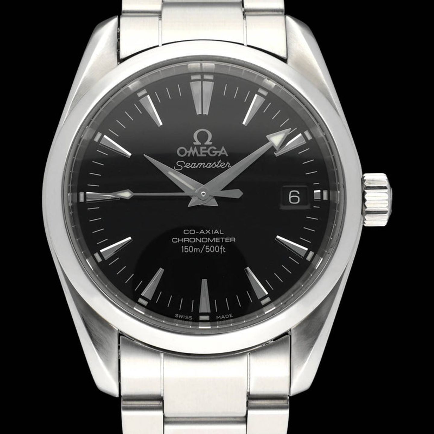 Omega Seamaster Aqua Terra 2504.50.00 (2003) - Zwart wijzerplaat 36mm Staal (1/7)