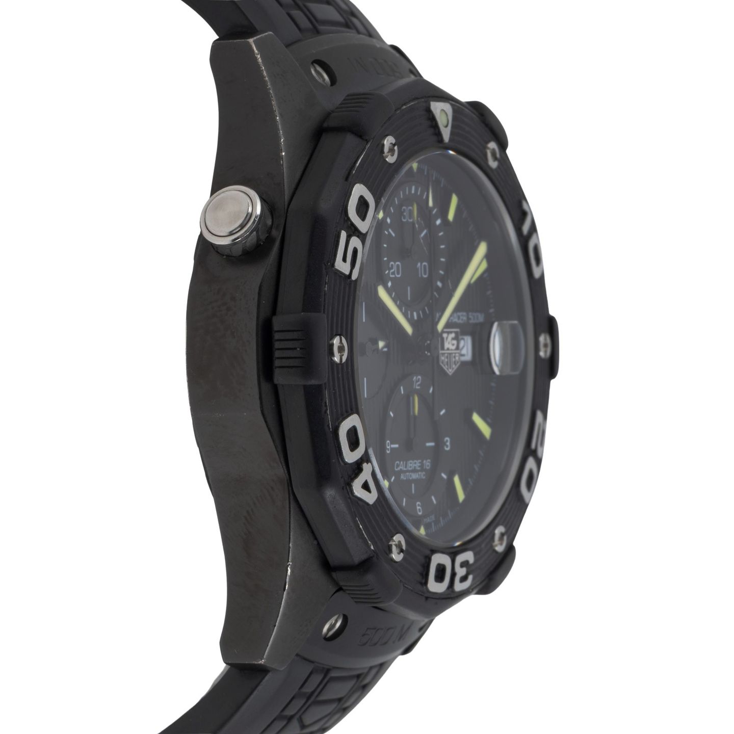 TAG Heuer Aquaracer 500M CAJ2180 (Unknown (random serial)) - Black dial 44 mm Titanium case (7/8)