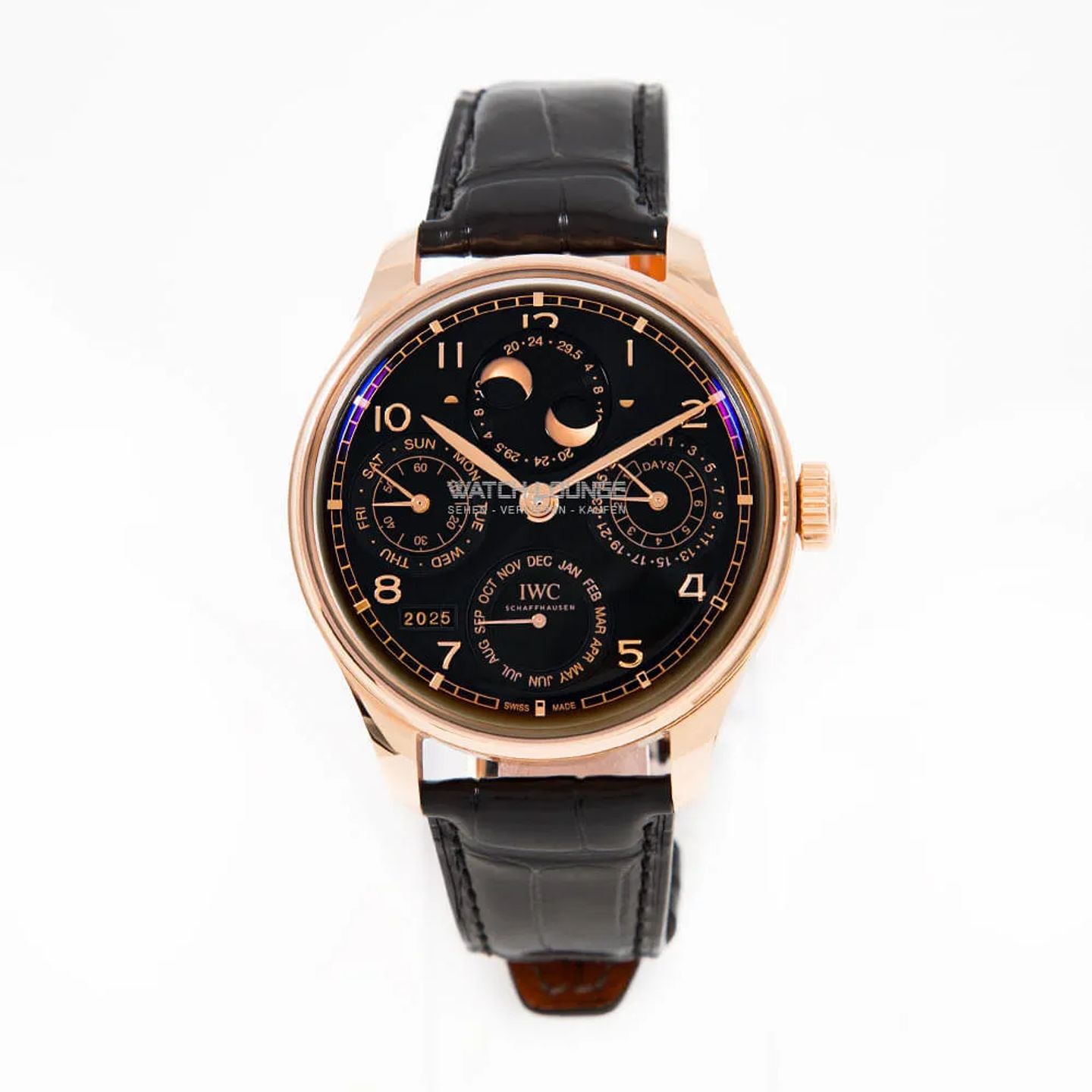 IWC Portuguese Perpetual Calendar IW503702 (2025) - Black dial 44 mm Rose Gold case (3/8)