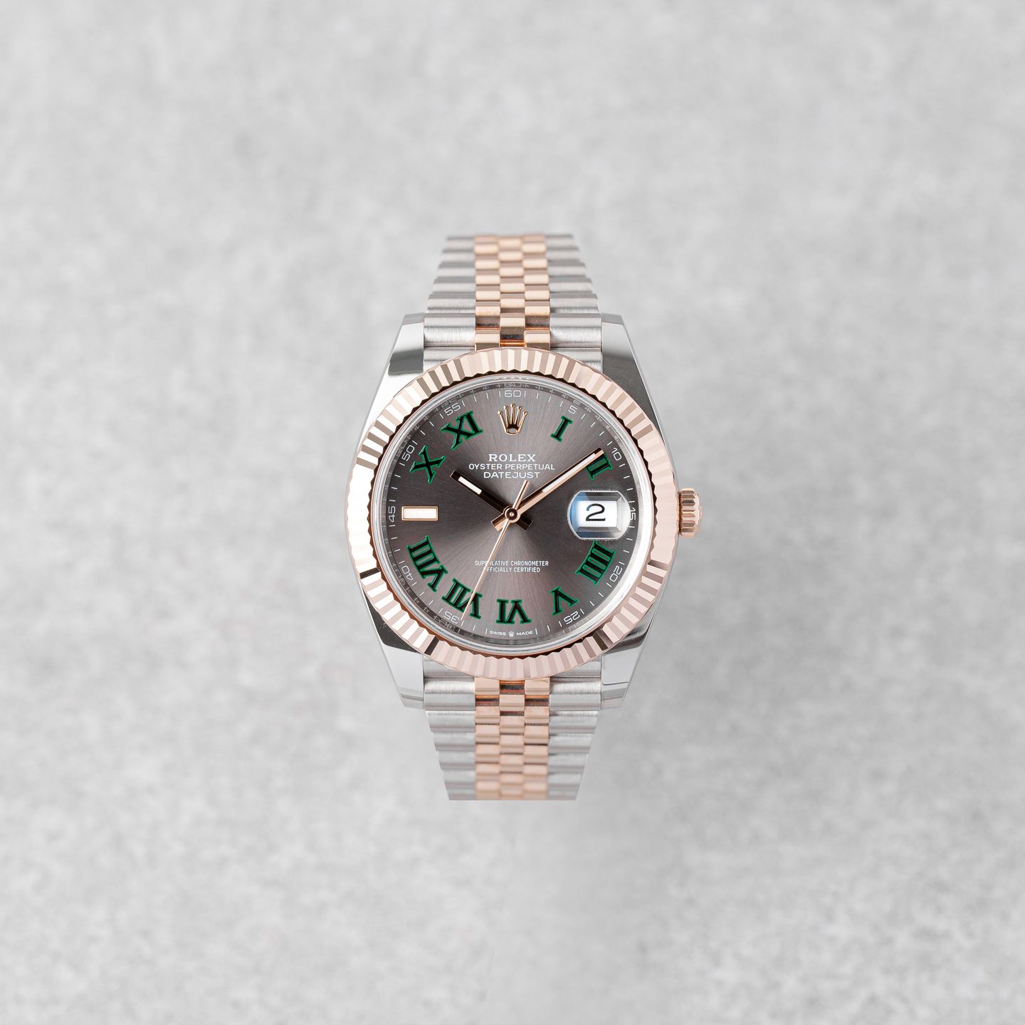 Rolex Datejust 41 126331 (2021) - Grey dial 41 mm Gold/Steel case (1/8)
