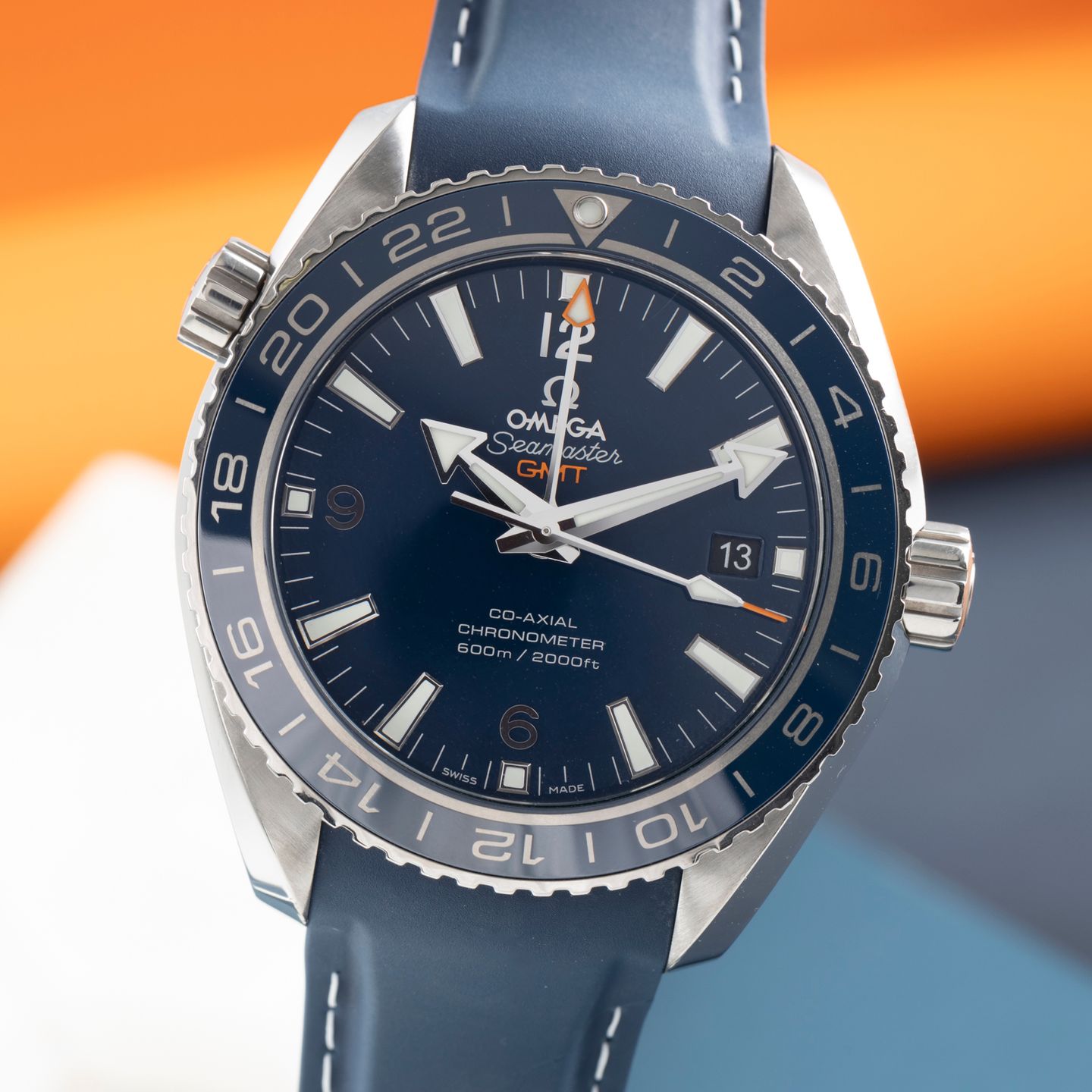 Omega Seamaster Planet Ocean 232.92.44.22.03.001 (Onbekend (willekeurig serienummer)) - Blauw wijzerplaat 44mm Titanium (3/8)