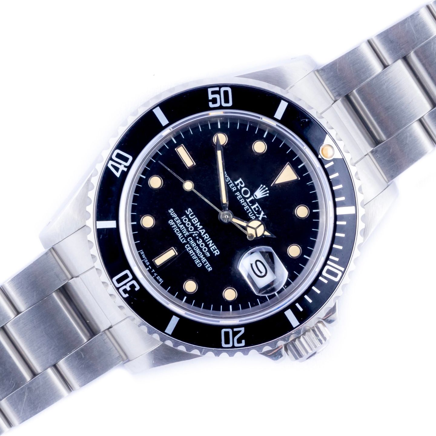 Rolex Submariner Date 168000 (1988) - Zwart wijzerplaat 40mm Staal (1/8)