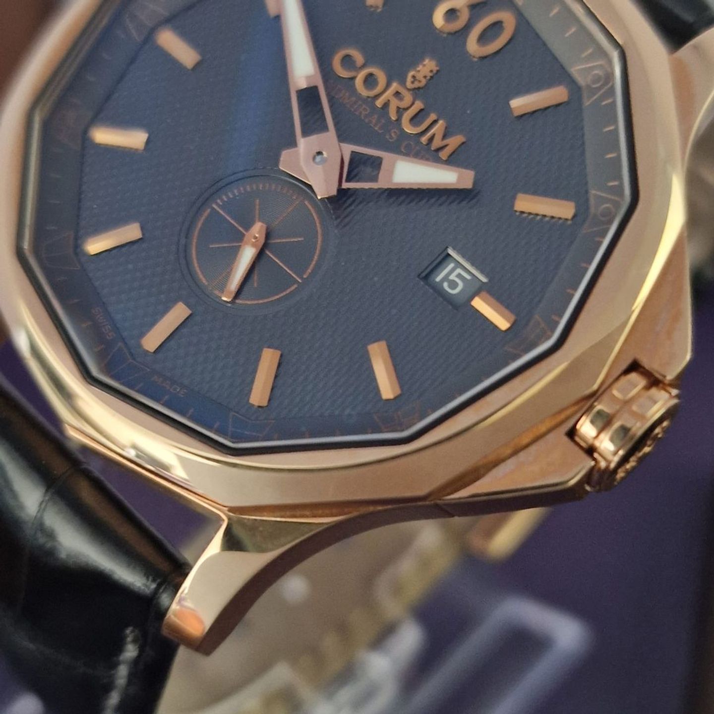 Corum Admiral's Cup Legend 42 395.101.55/0001 AK12 (2006) - Grey dial 42 mm Rose Gold case (6/8)