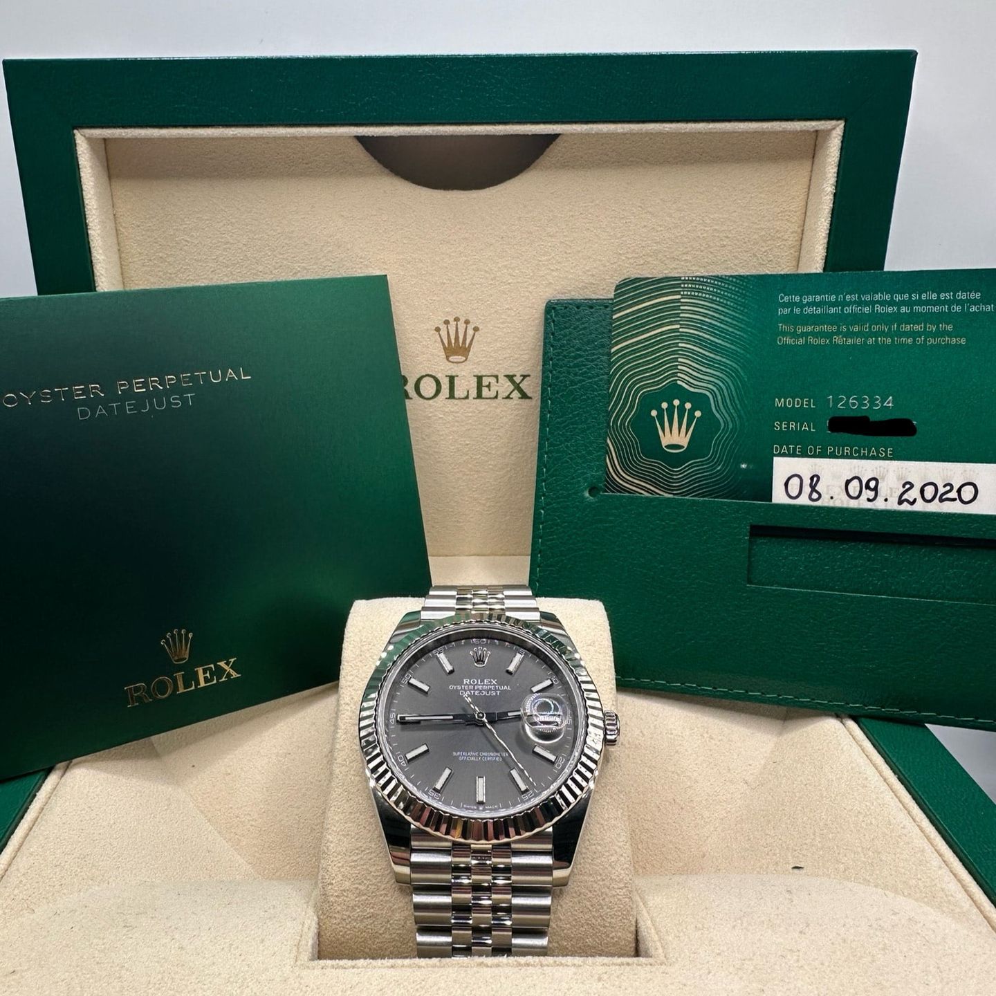 Rolex Datejust 41 126334 (2020) - Grijs wijzerplaat 41mm Staal (2/6)