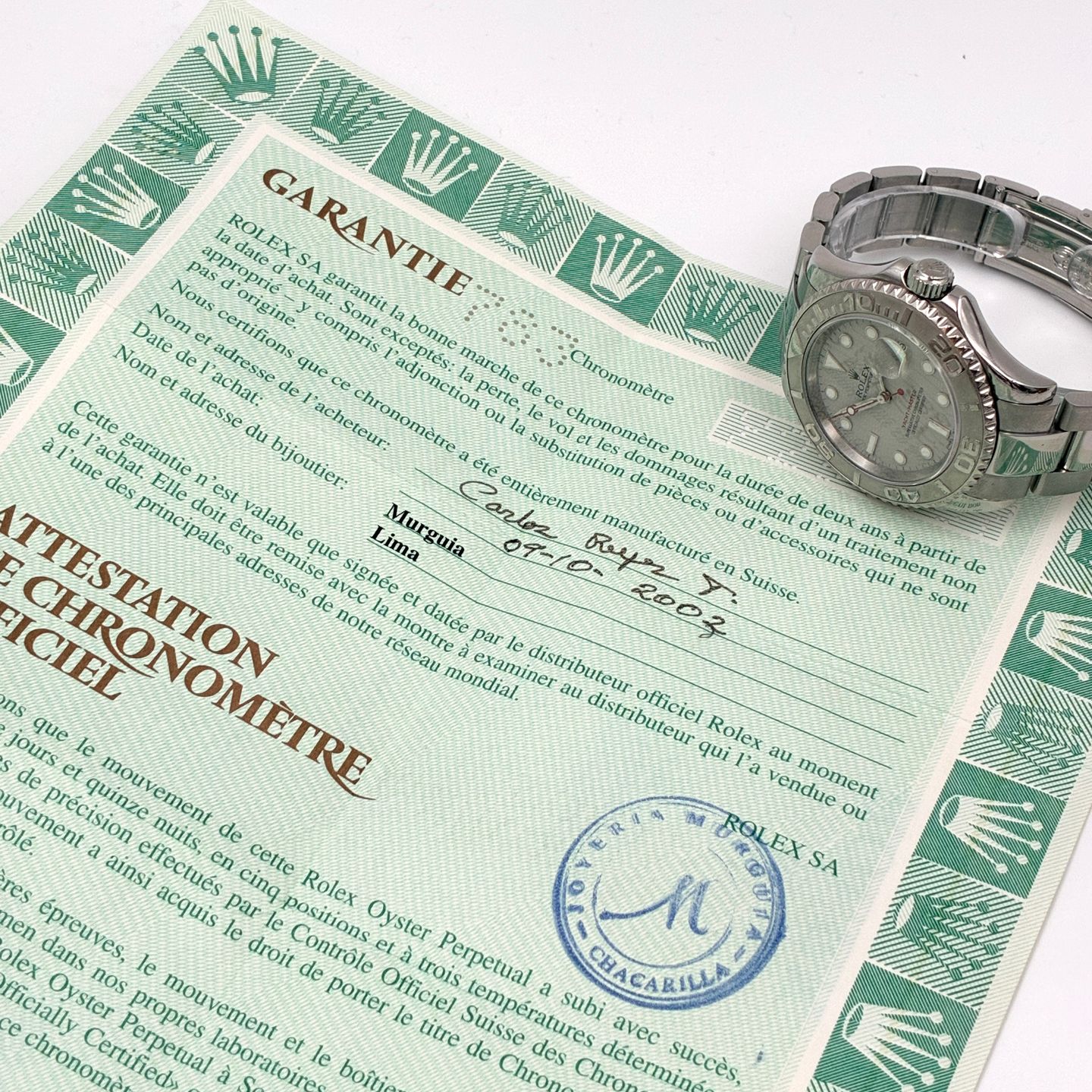 Rolex Yacht-Master 40 16622 (2002) - Silver dial 40 mm Steel case (7/7)