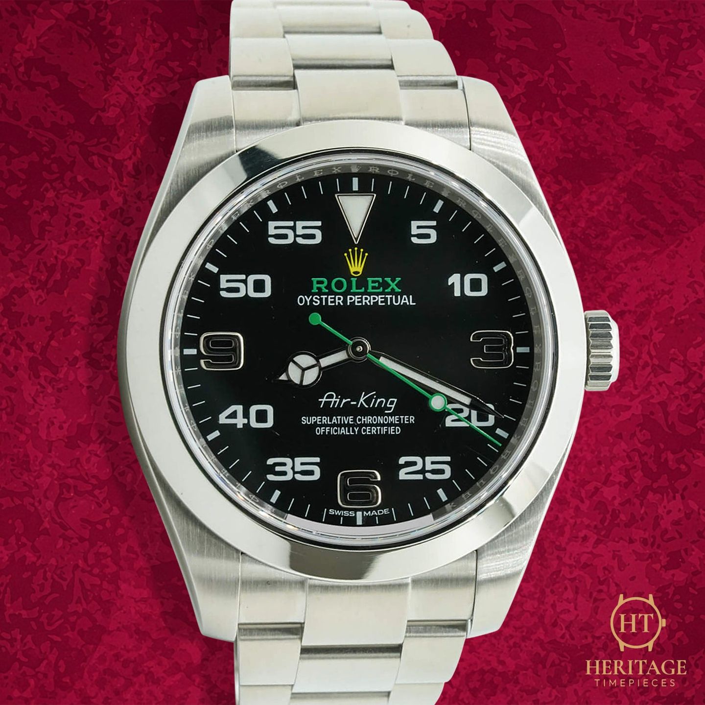 Rolex Air-King 116900 (2017) - Zwart wijzerplaat 40mm Staal (1/8)