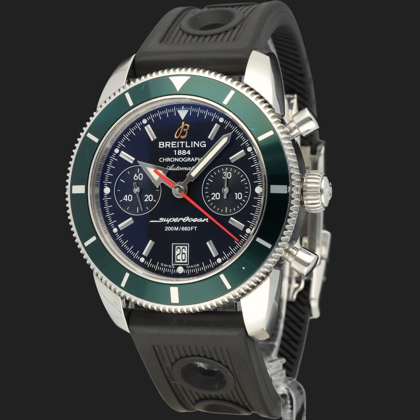 Breitling Superocean Heritage Chronograph A2337036/BB81 (2015) - Zwart wijzerplaat 44mm Staal (1/8)