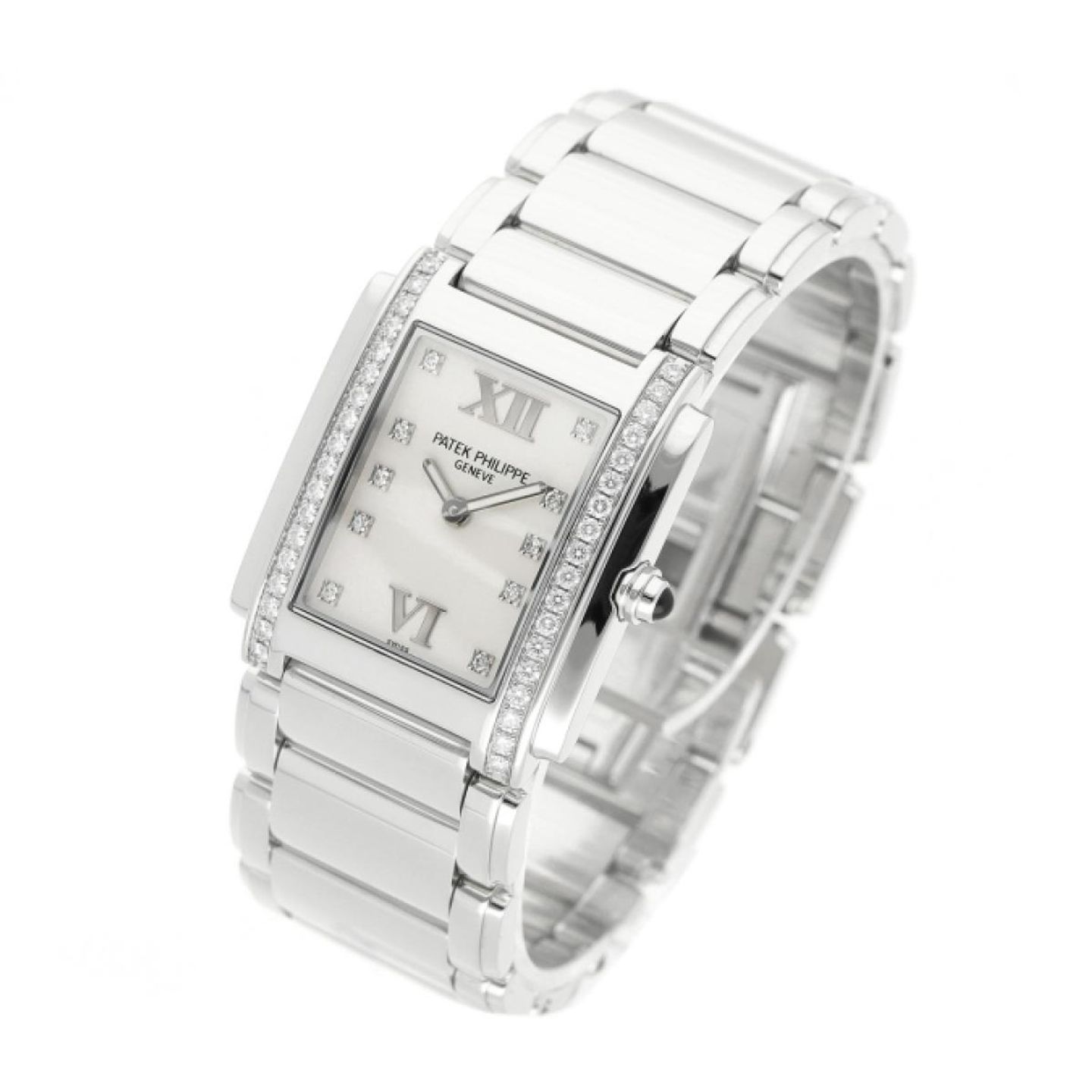 Patek Philippe Twenty~4 4910/10A-011 (2006) - Wit wijzerplaat 25mm Staal (2/5)