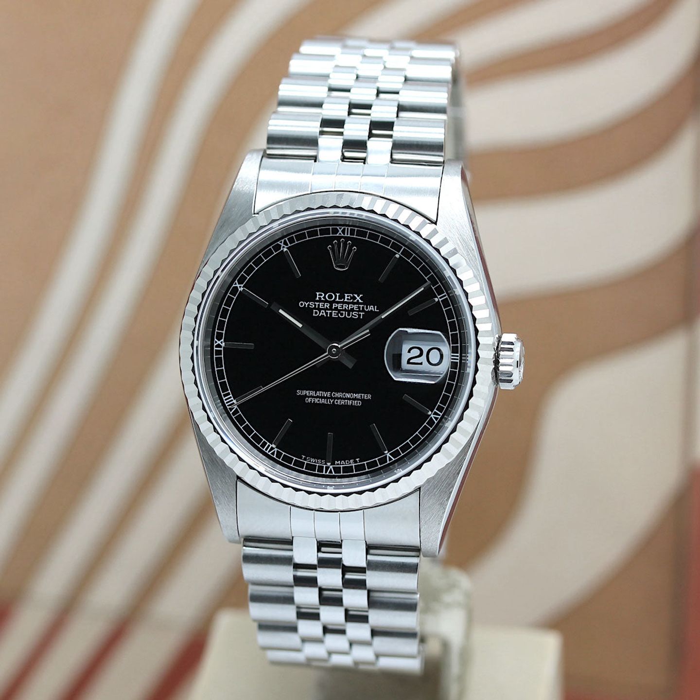 Rolex Datejust 36 16234 (1998) - Black dial 36 mm Steel case (8/8)