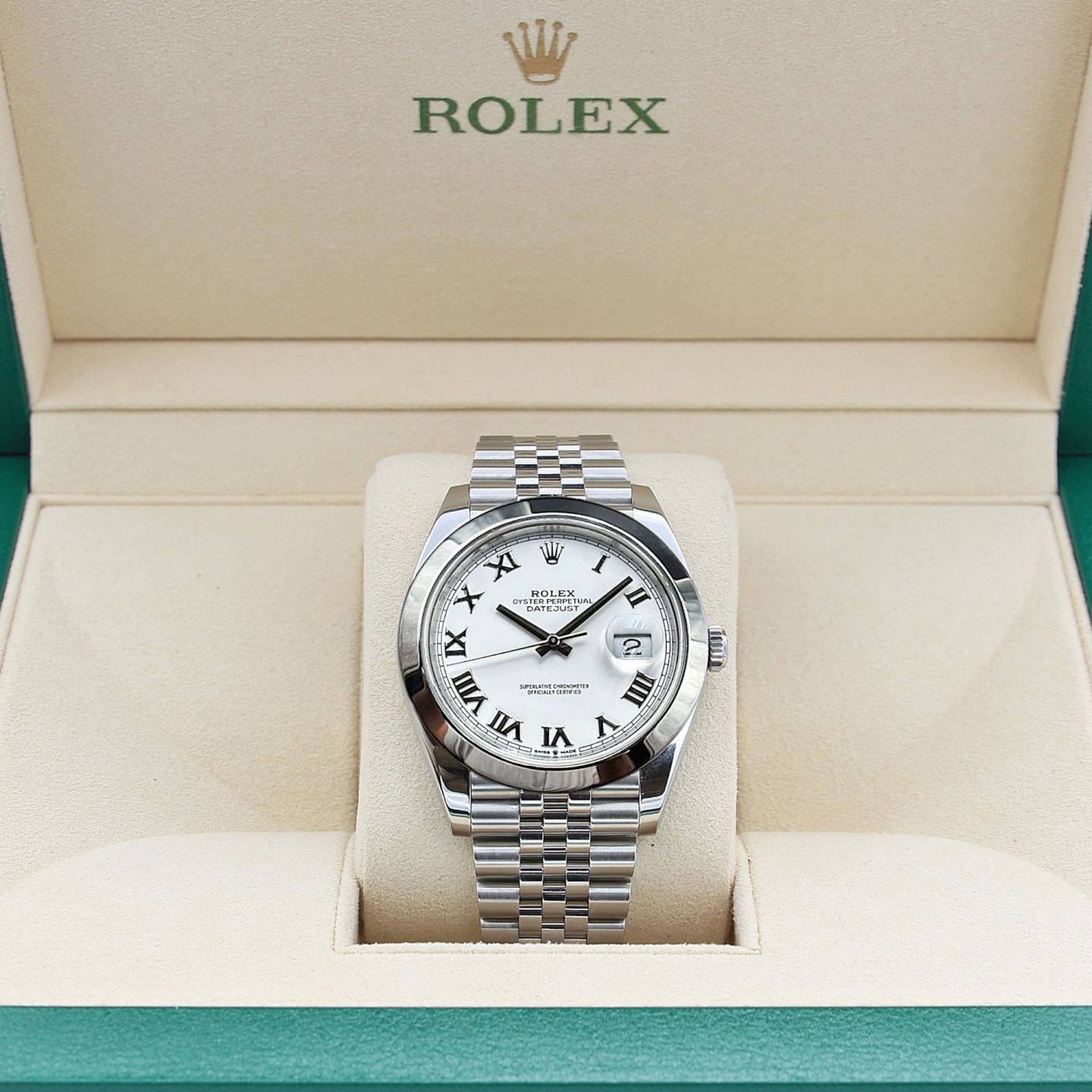 Rolex Datejust 41 126300 (Onbekend (willekeurig serienummer)) - Wit wijzerplaat 41mm Staal (1/5)