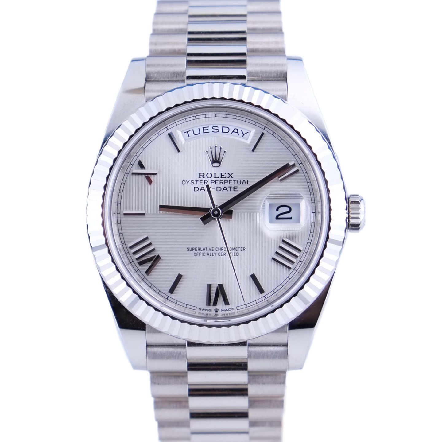 Rolex Day-Date 40 228239 (2023) - White dial 40 mm White Gold case (1/1)