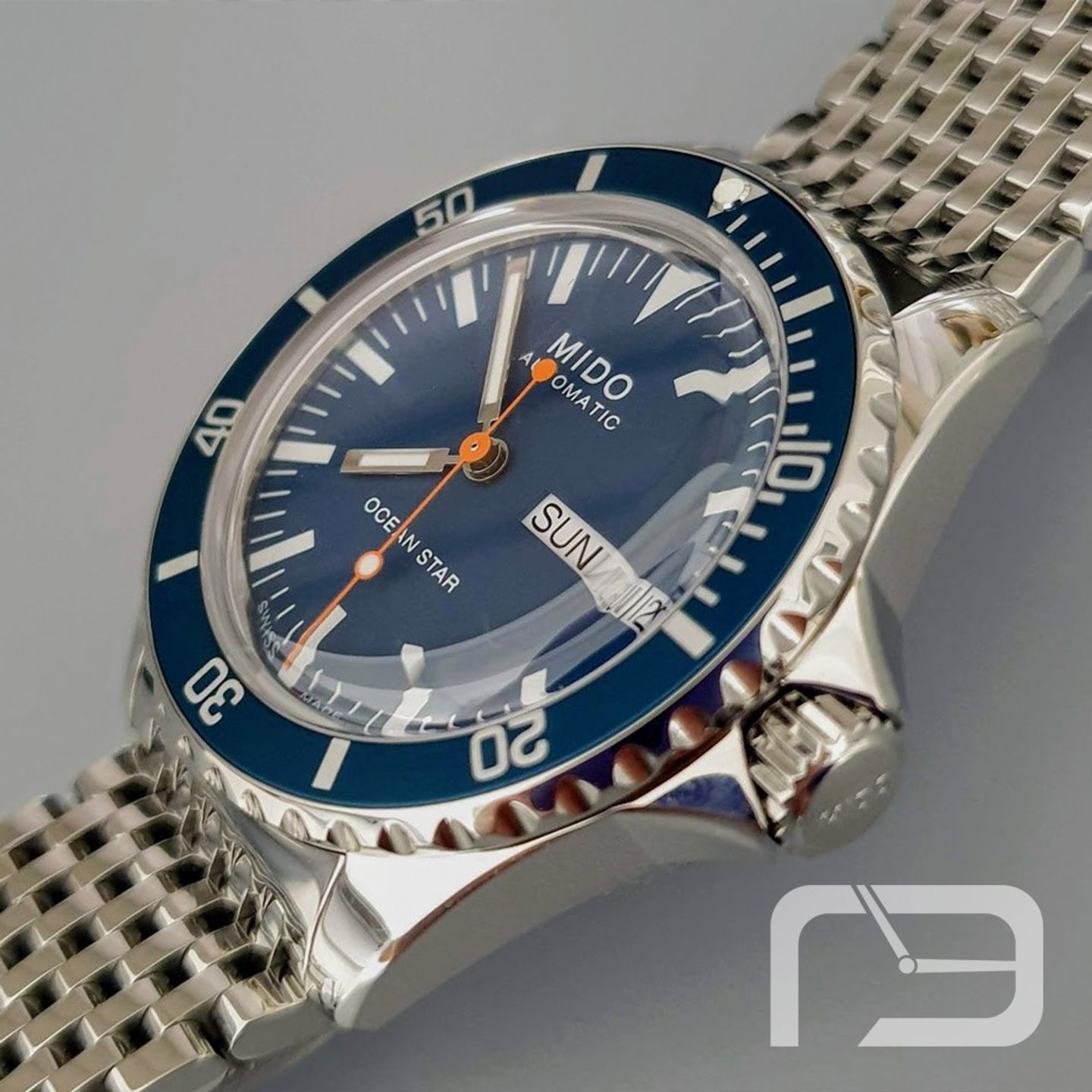 Mido Ocean Star M026.830.11.041.00 (2024) - Blue dial 40 mm Steel case (3/8)