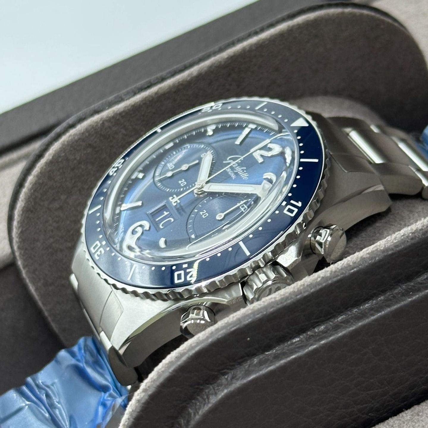 Glashütte Original SeaQ Chronograph 1-37-23-02-81-70 (2024) - Blue dial 43 mm Steel case (5/8)